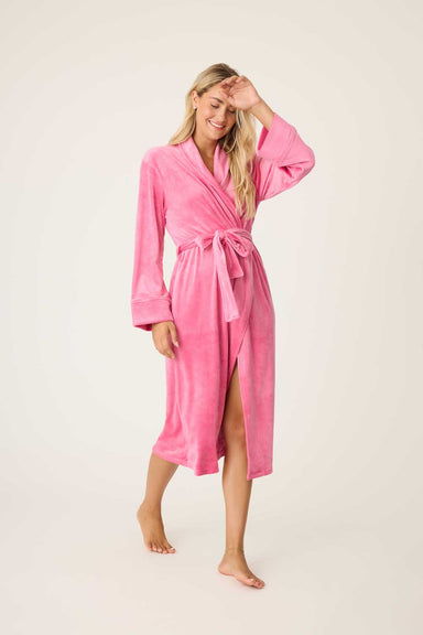 PJ Salvage Velvety Velour Robe - Fuchsia Sleepwear - Other Sleepwear - Robes by PJ Salvage | Grace the Boutique