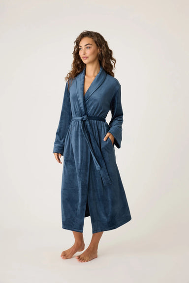 PJ Salvage Velvety Velour Robe - Navy Sleepwear - Other Sleepwear - Robes by PJ Salvage | Grace the Boutique