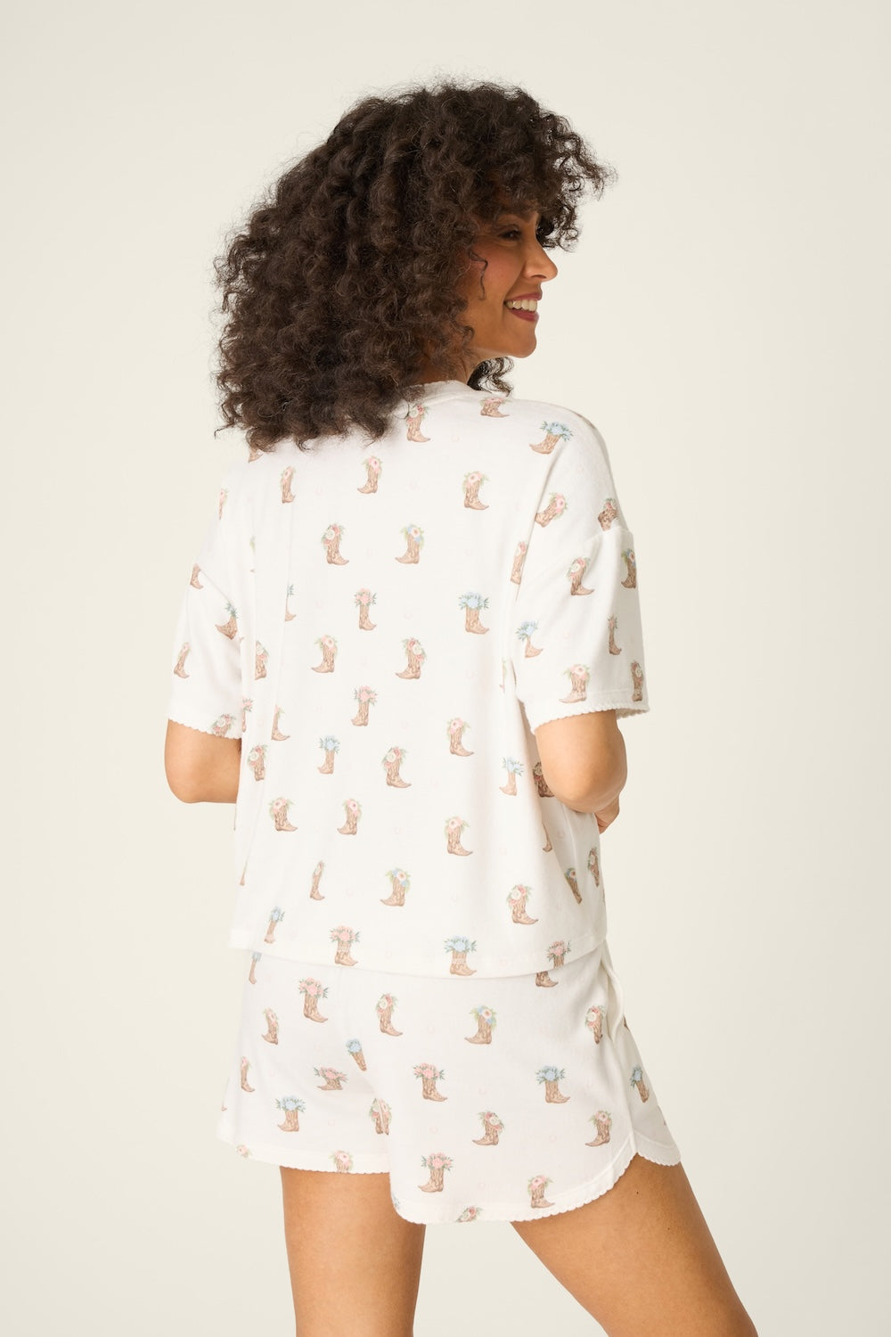 PJ Salvage Western Blooms Short Set - Ivory