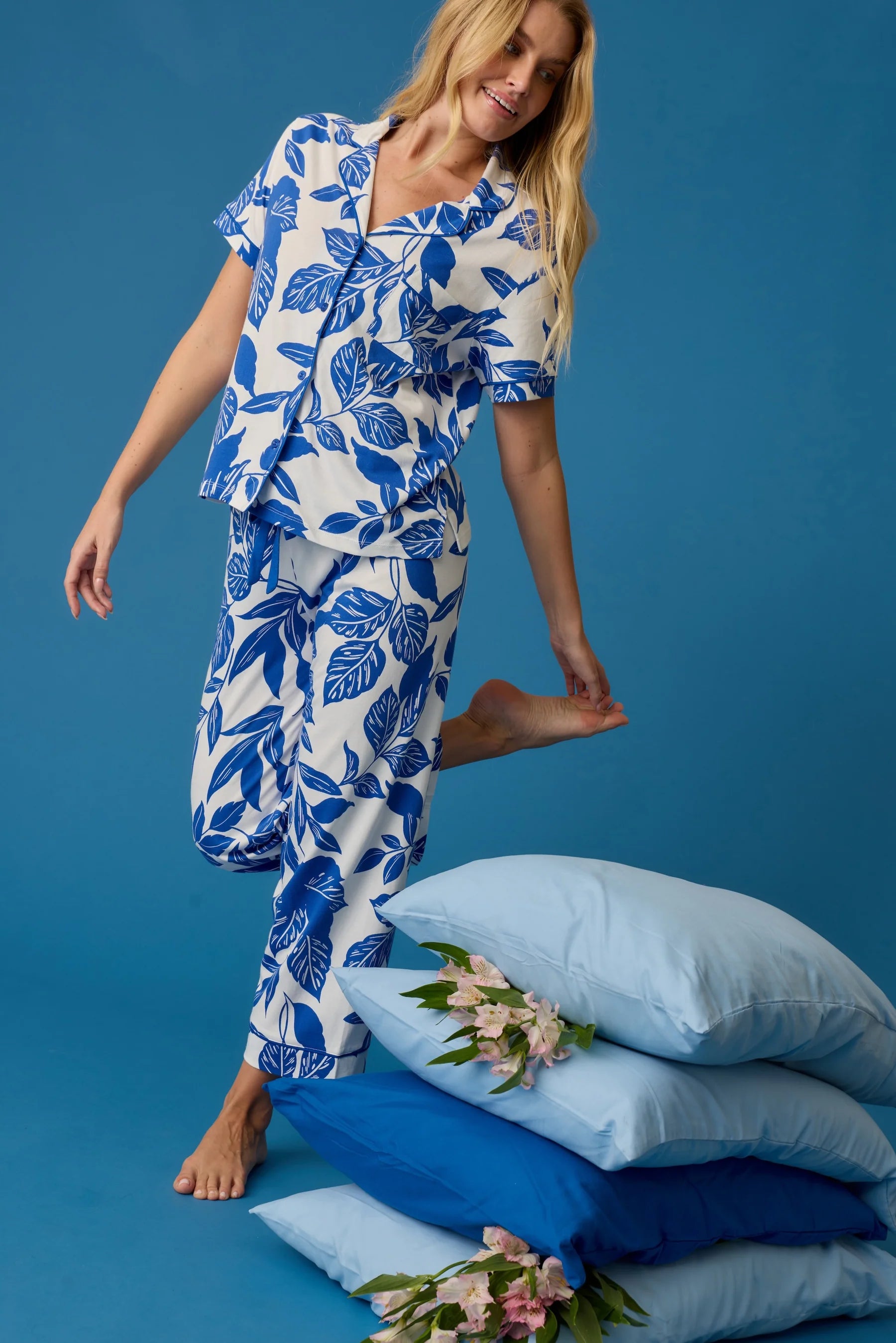 PJ Salvage Whimsy PJ Set - Cobalt