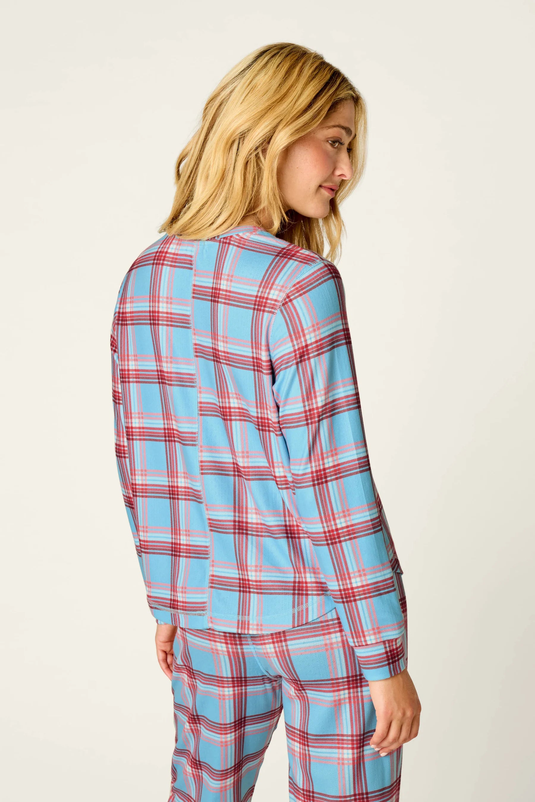 PJ Salvage Plaid About You PJ Set - Cloud Blue