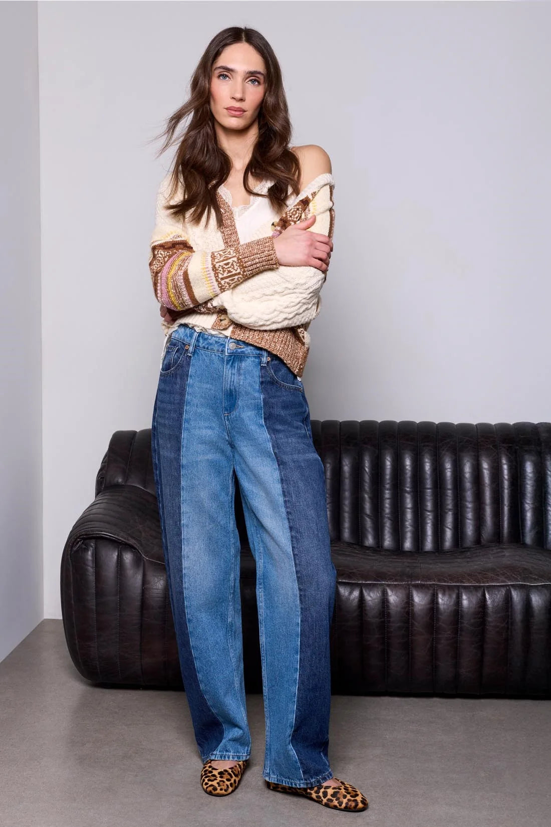 Tribal Brooke Patchwork Denim - Pieces of Blue