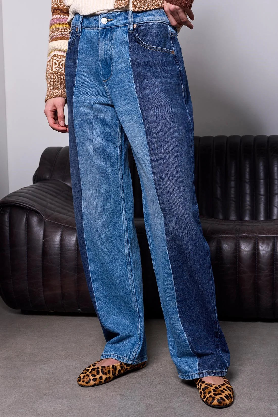 Tribal Brooke Patchwork Denim - Pieces of Blue