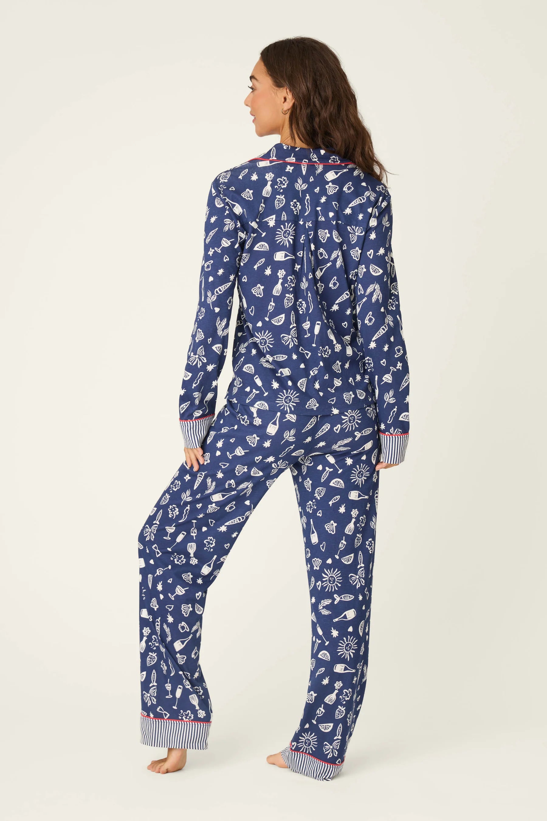 PJ Salvage Playful Prints PJ Set - Dark Navy