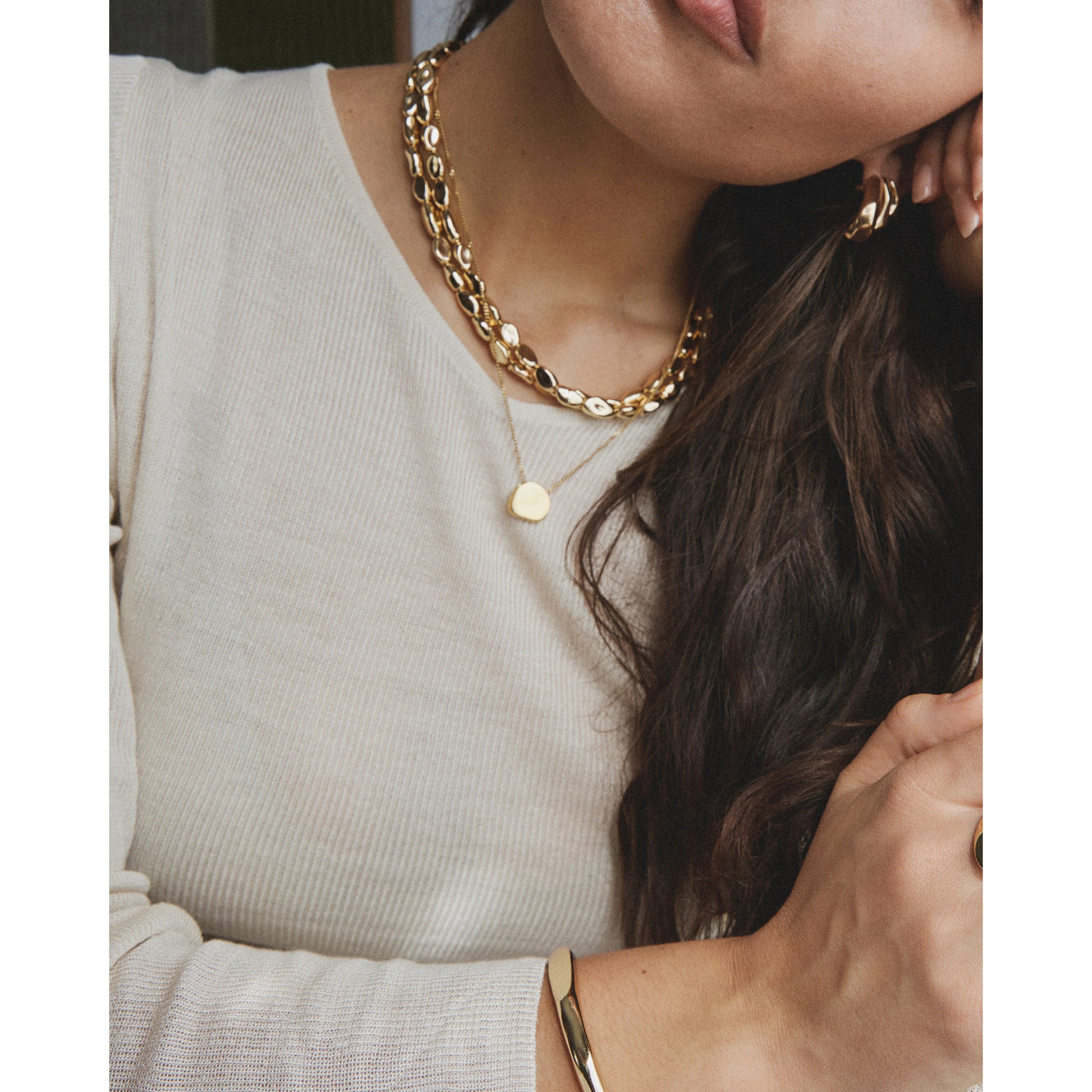 Pilgrim Presence Coin Necklace - Gold
