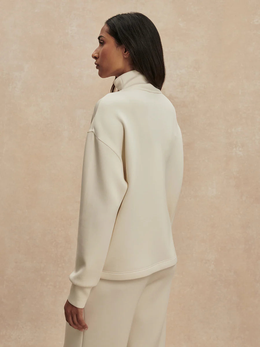 Varley Arlene Zip Through Sweater - Pristine