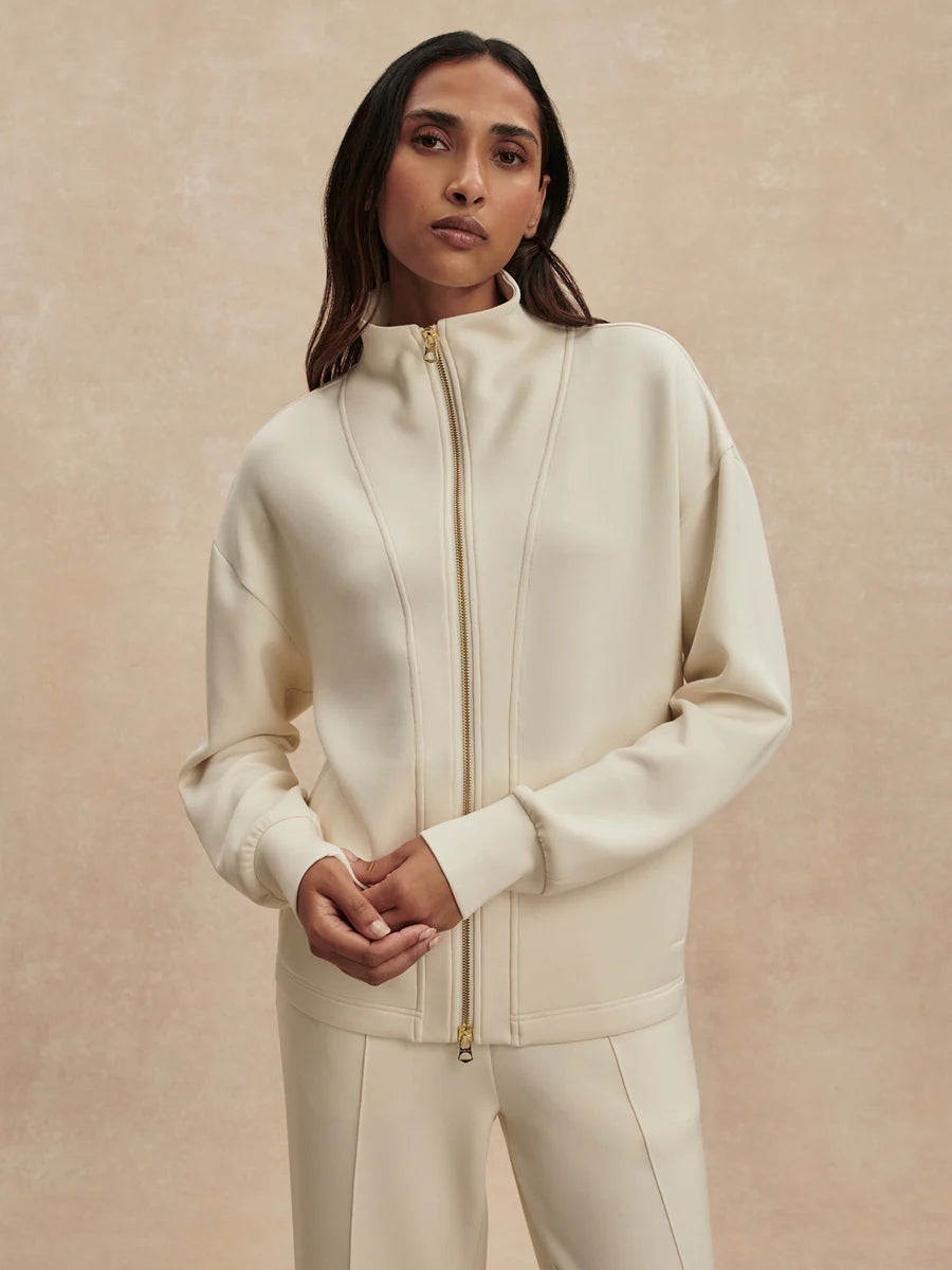 Varley Arlene Zip Through Sweater - Pristine