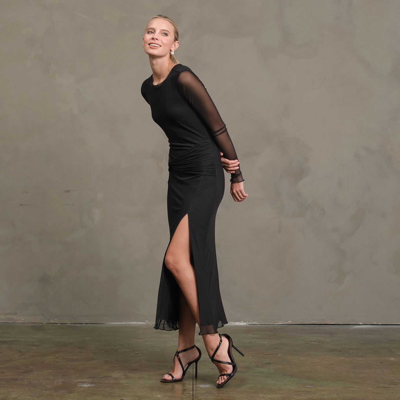 Raisonnel Night Out Mesh Dress - Black