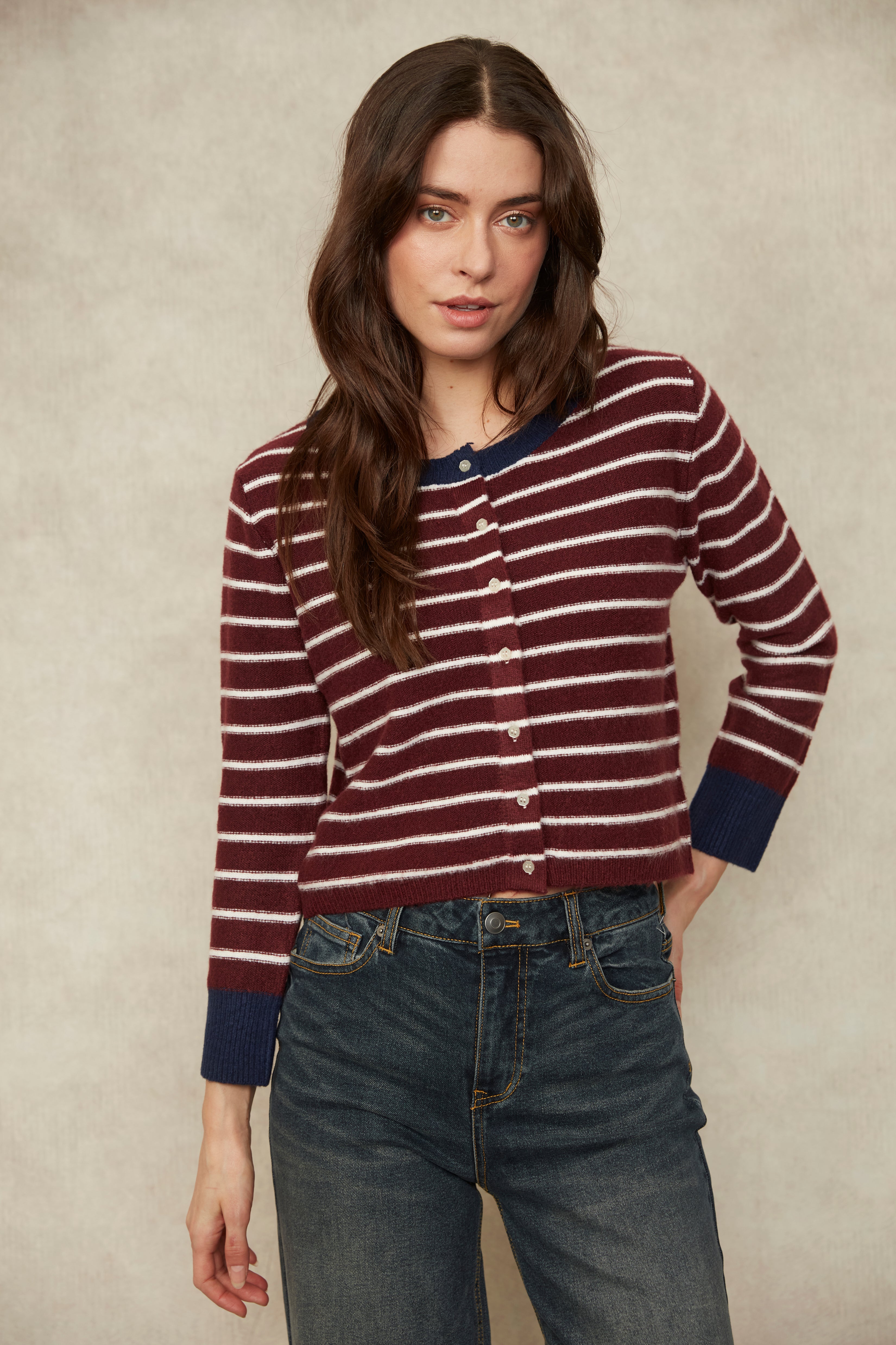 RD Bruna Cardi - Multi Stripe