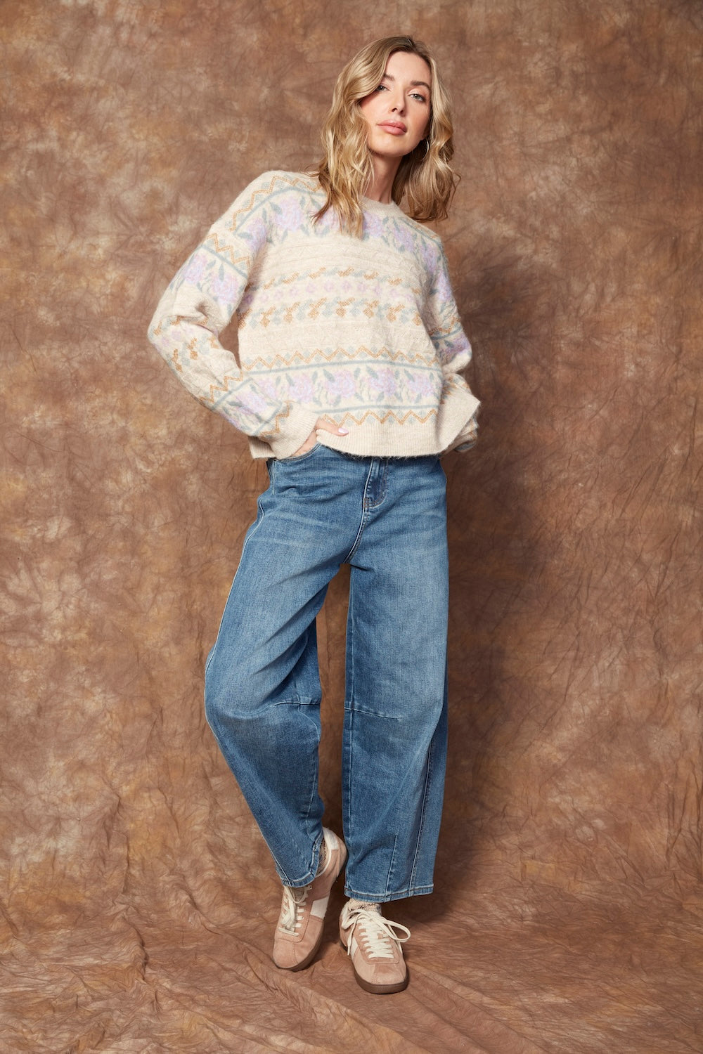 RD Hera LS Crewneck Pullover - Oatmeal