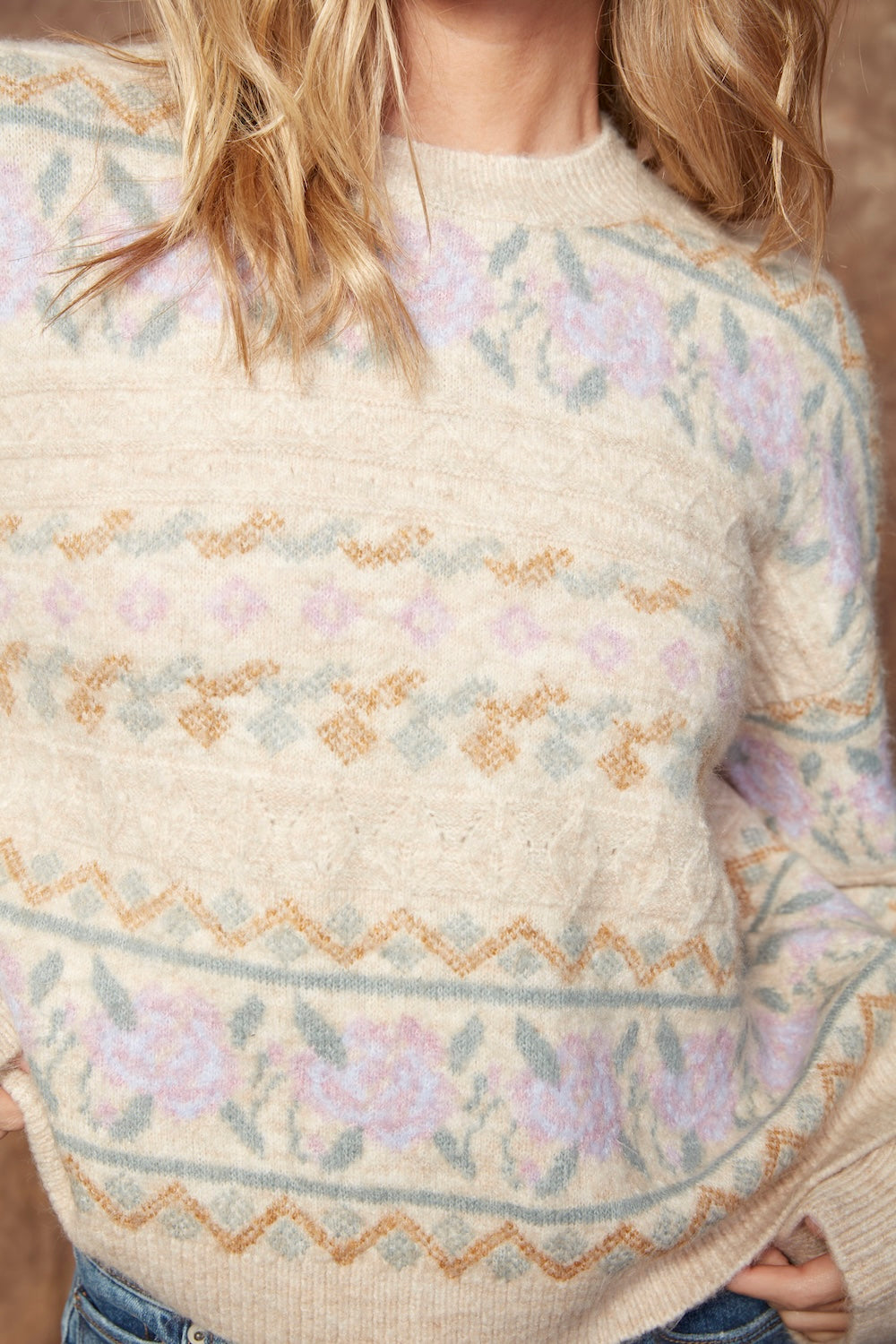 RD Hera LS Crewneck Pullover - Oatmeal