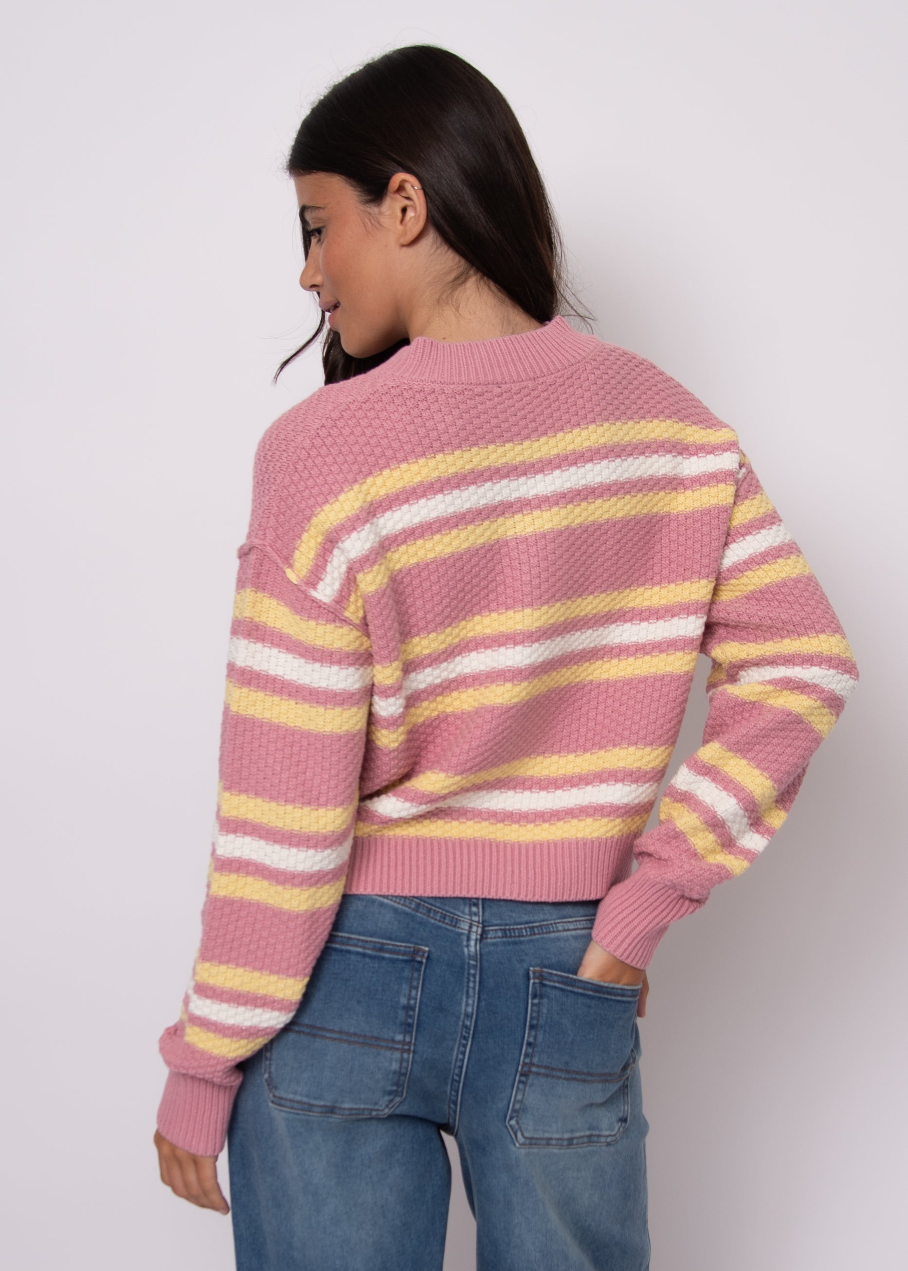 RD Lavanna Crew Cardigan - Petal Pink