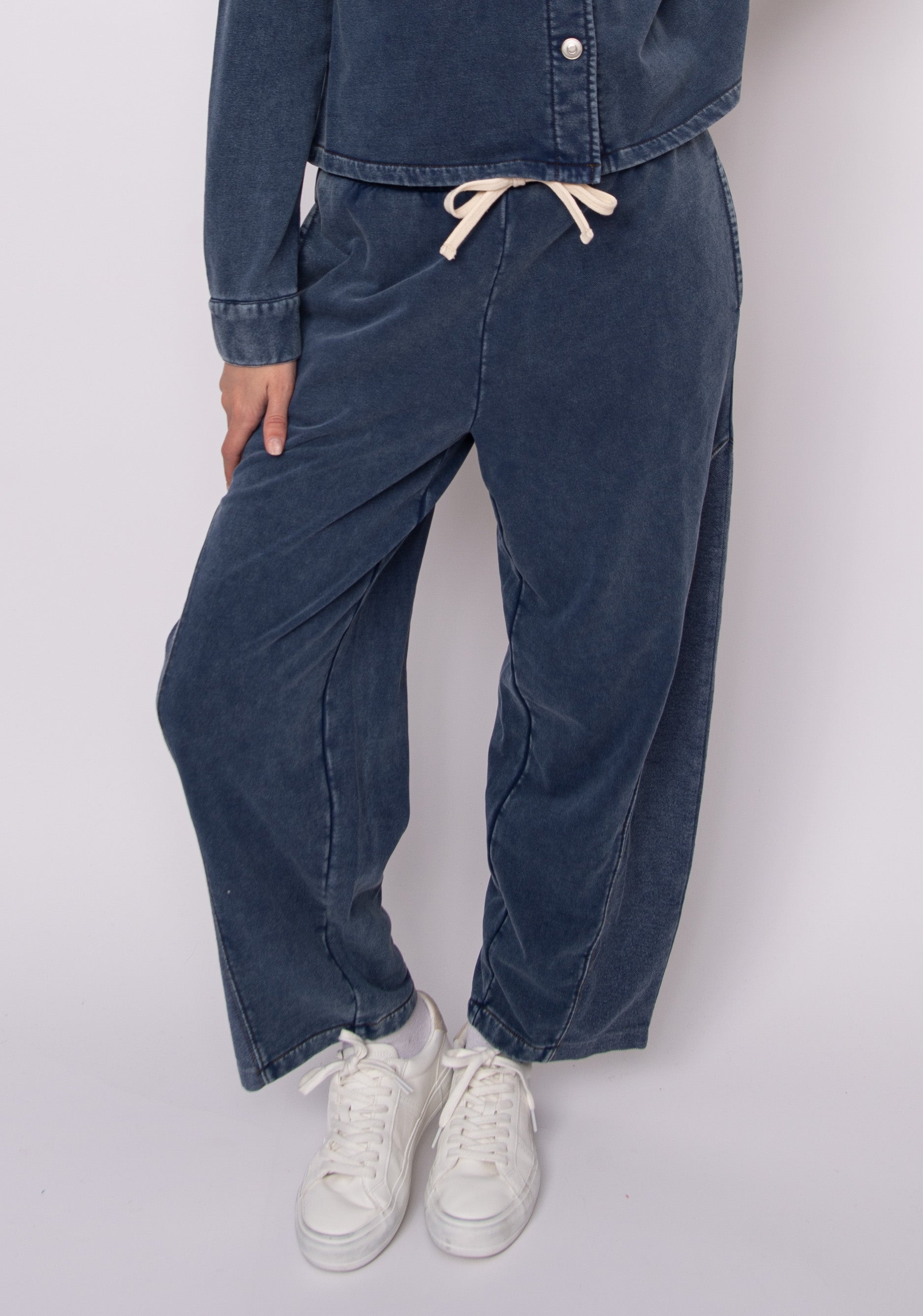 RD Silco Denim Look French Terry Pants - Denim Blue