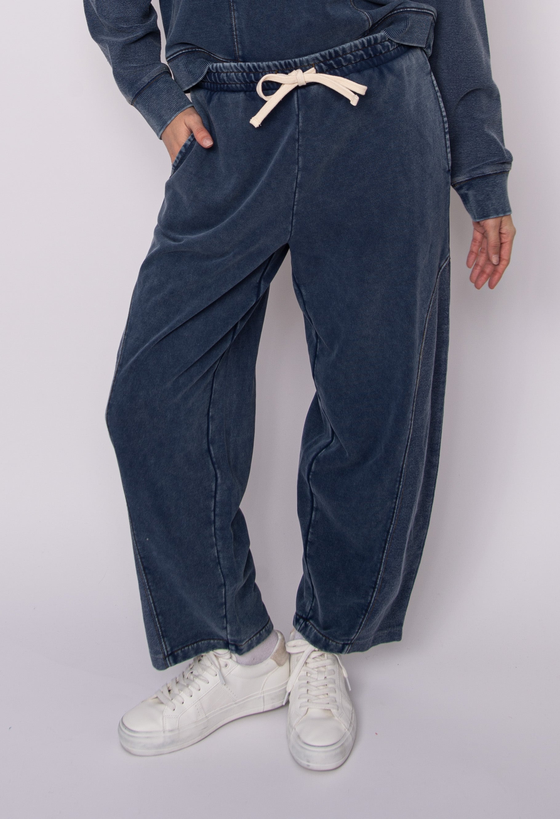 RD Silco Denim Look French Terry Pants - Denim Blue