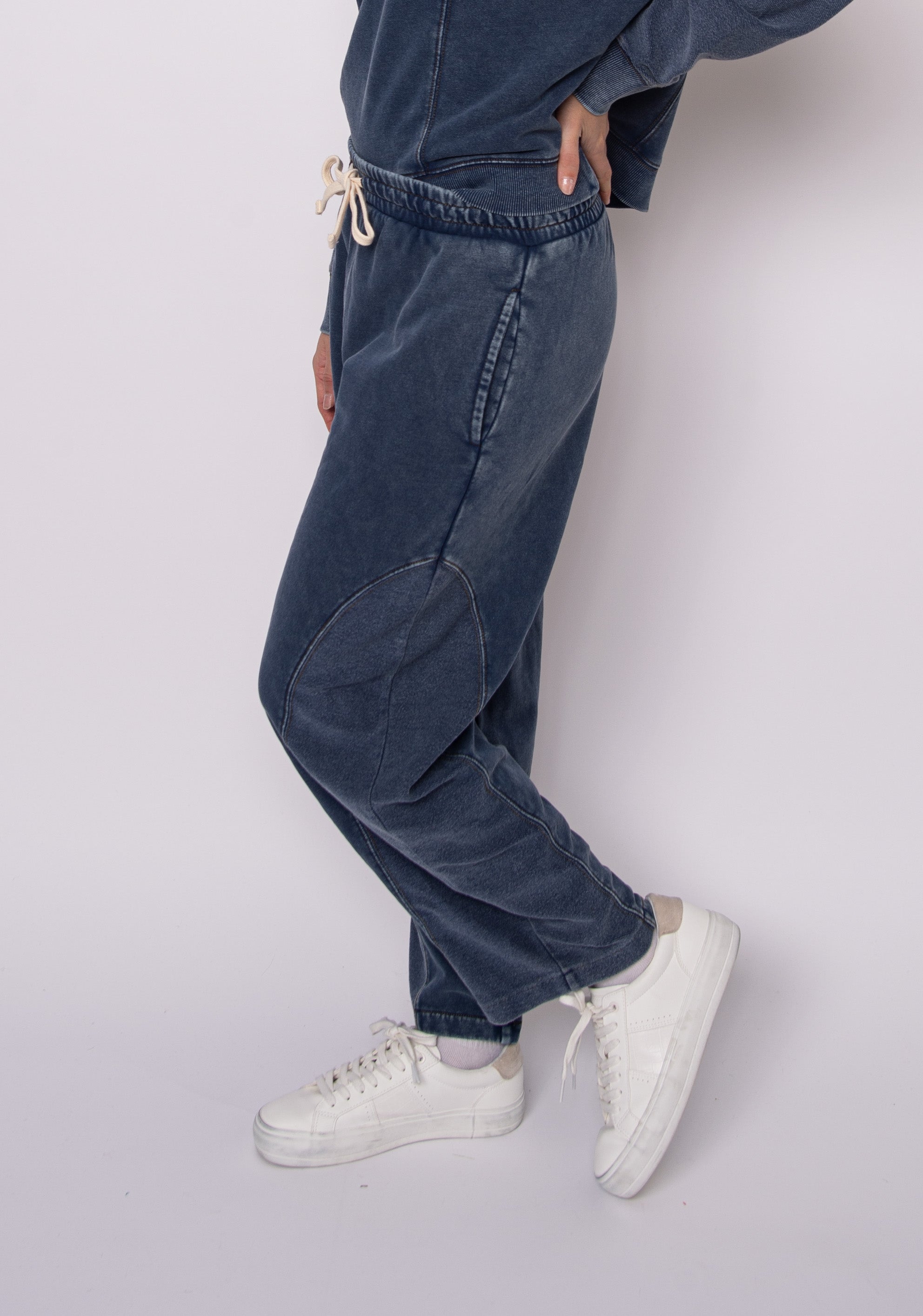 RD Silco Denim Look French Terry Pants - Denim Blue
