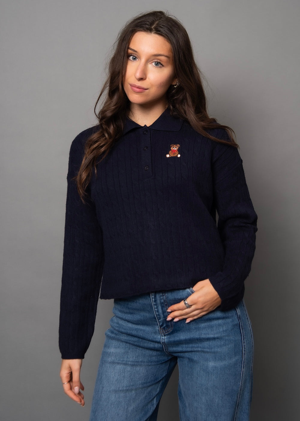 RD Sunita LS Polo Pullover - Dark Storm