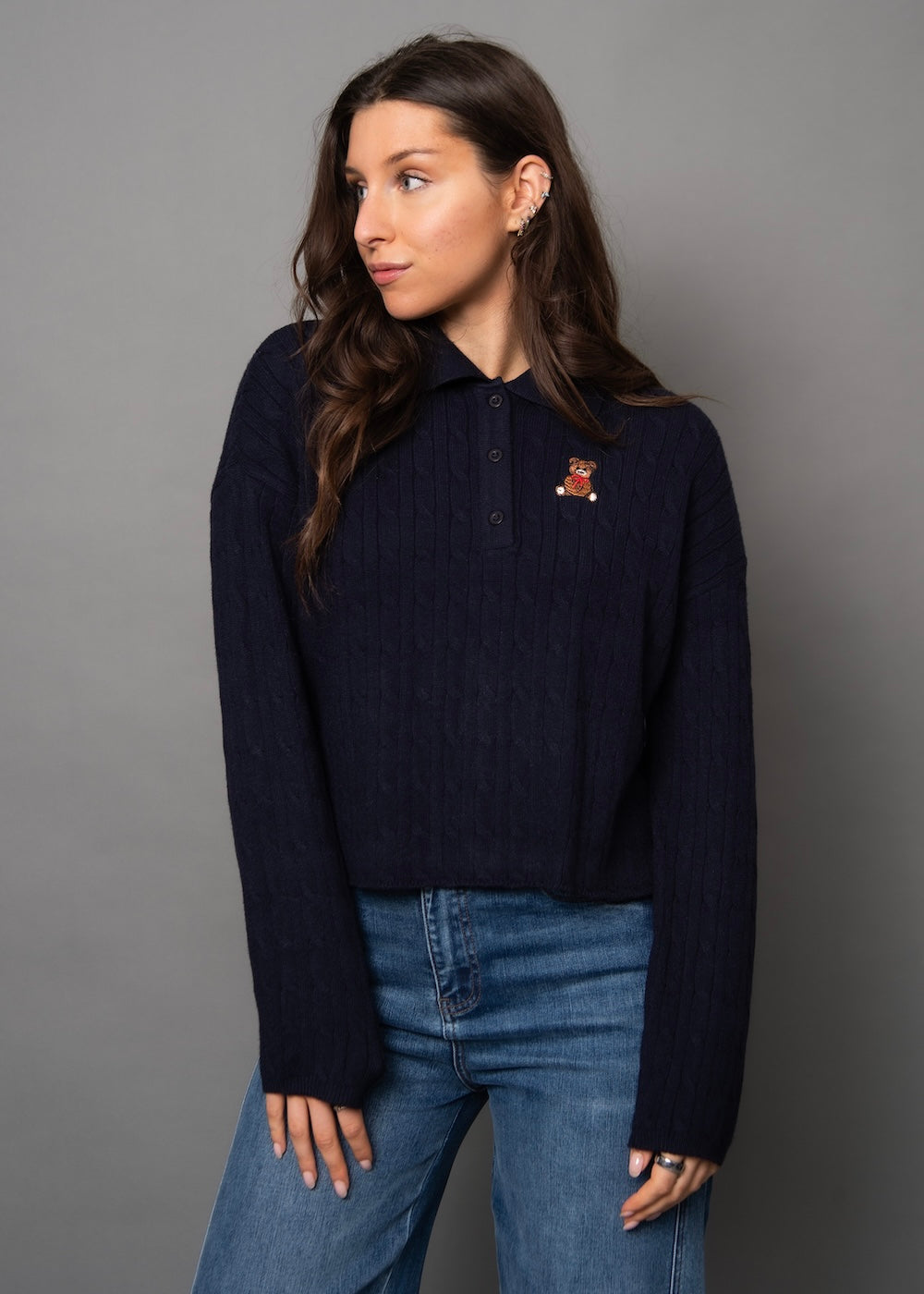 RD Sunita LS Polo Pullover - Dark Storm