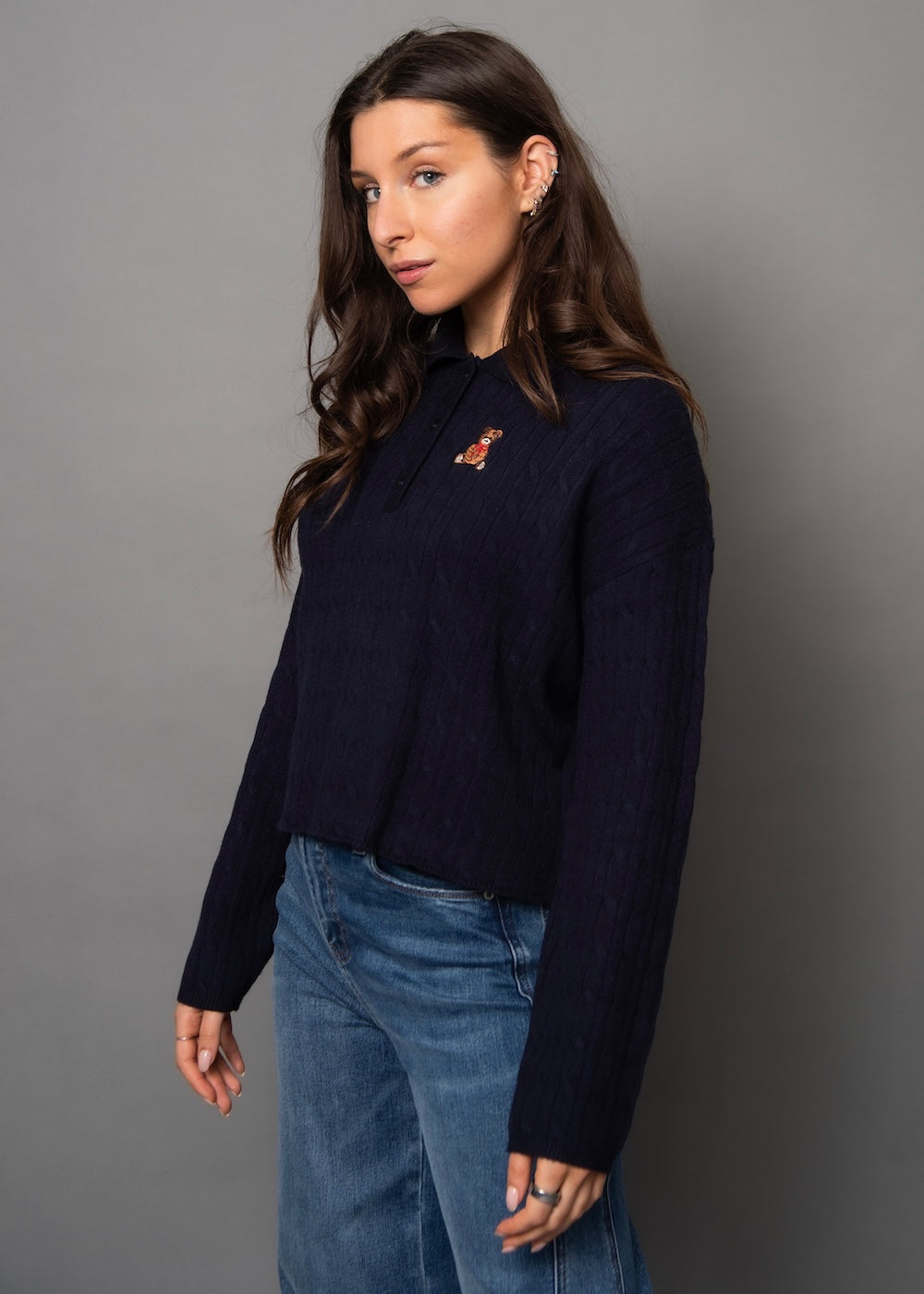 RD Sunita LS Polo Pullover - Dark Storm