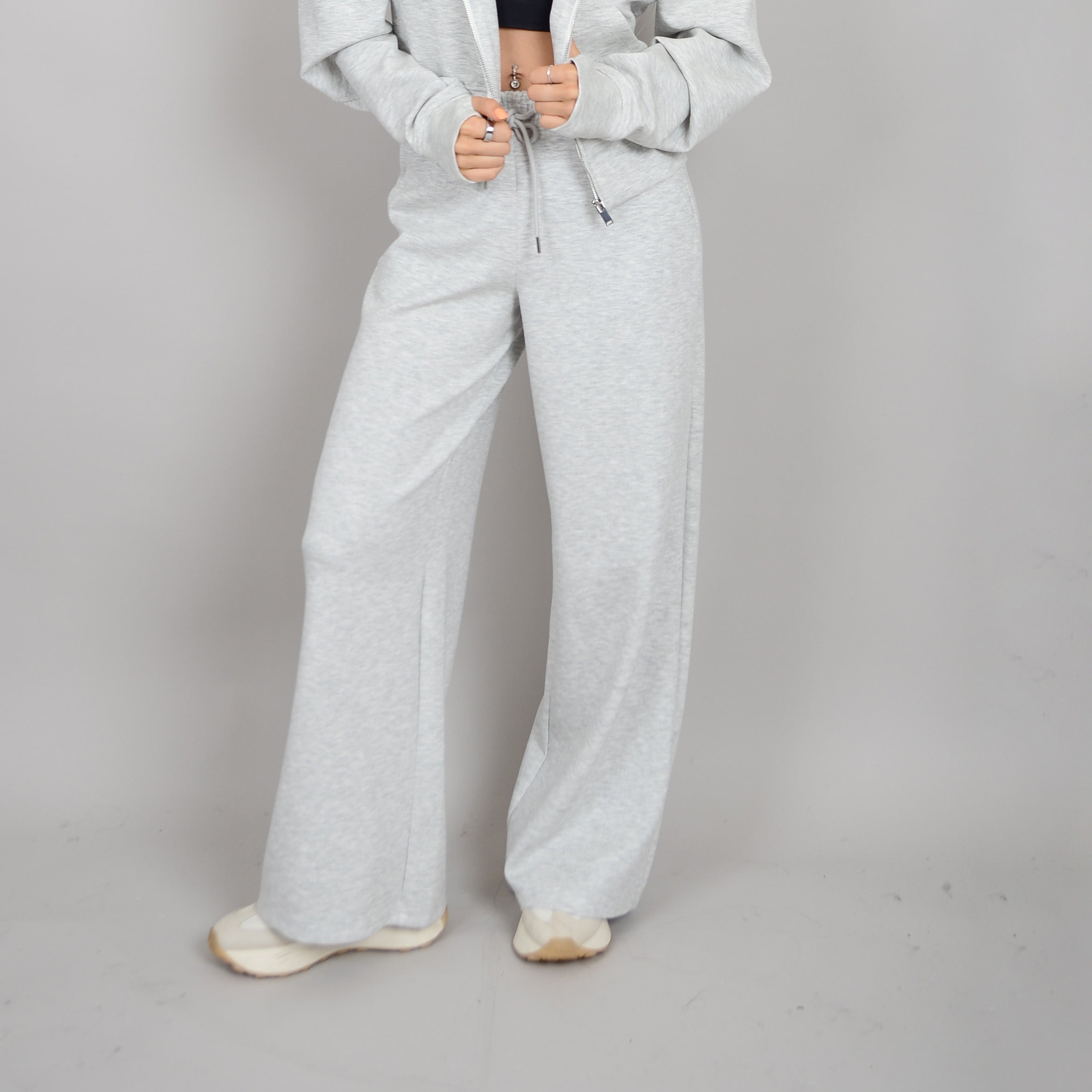 RD Vae Soft Drawstring Pant - Light Grey Melange Sleepwear - Other Sleepwear - Loungewear by RD Style | Grace the Boutique