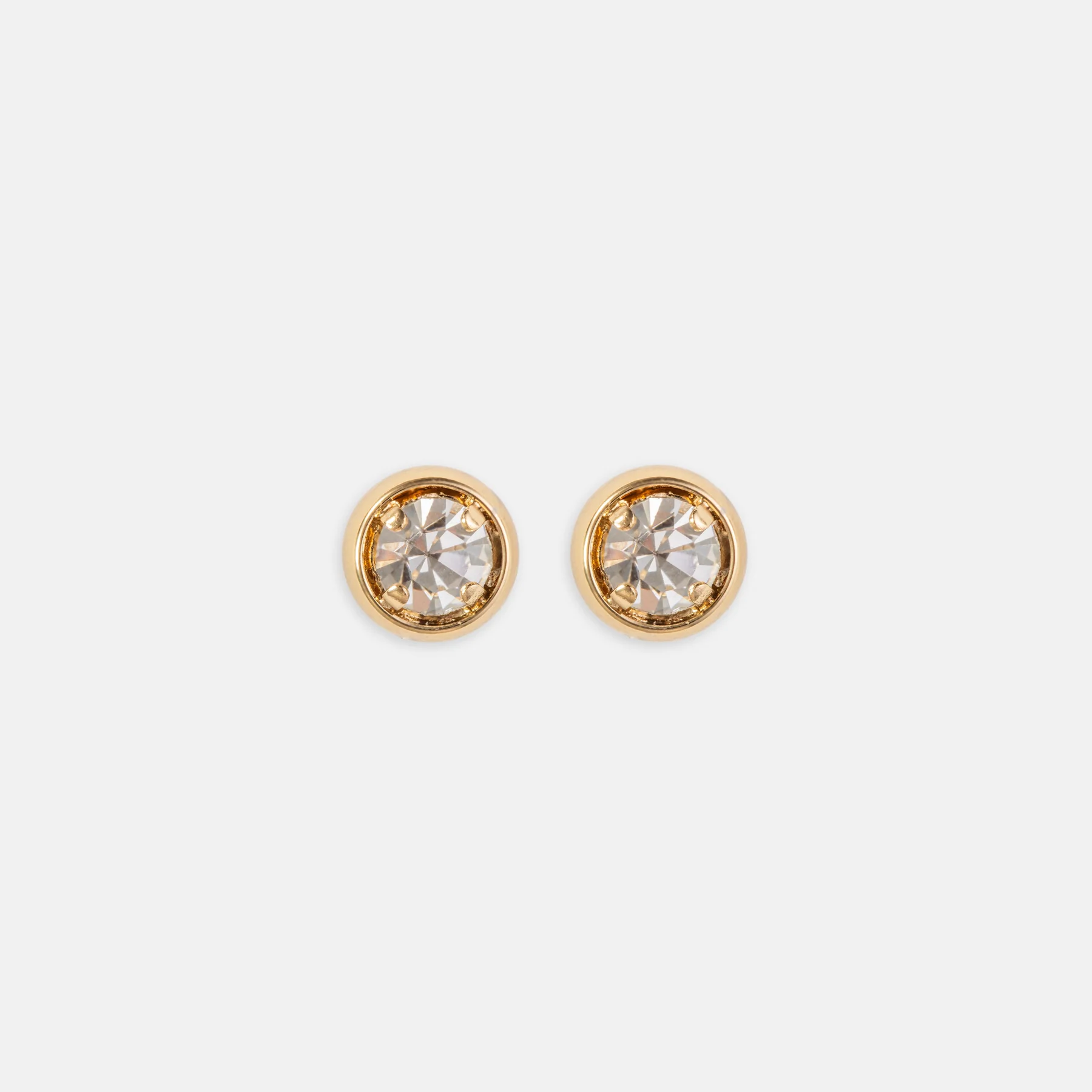 Rebekah Price Paola Gold Studs - Crystal