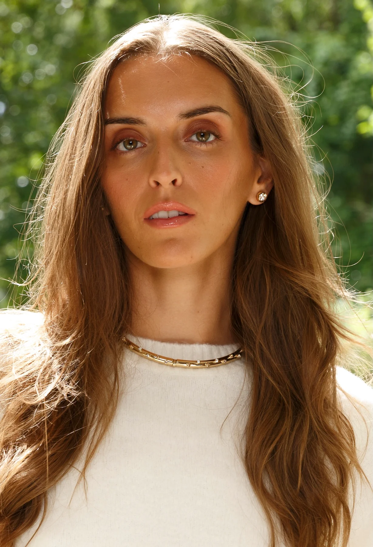 Rebekah Price Paola Gold Studs - Crystal