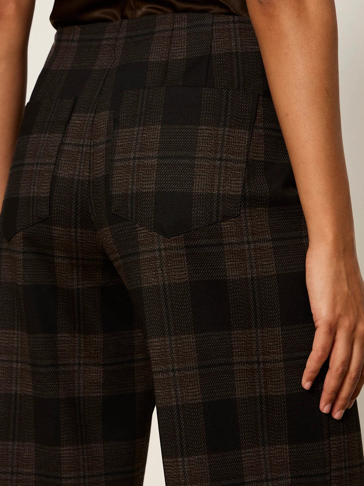 Sanctuary Relay Pull On Pant - Espresso Plaid