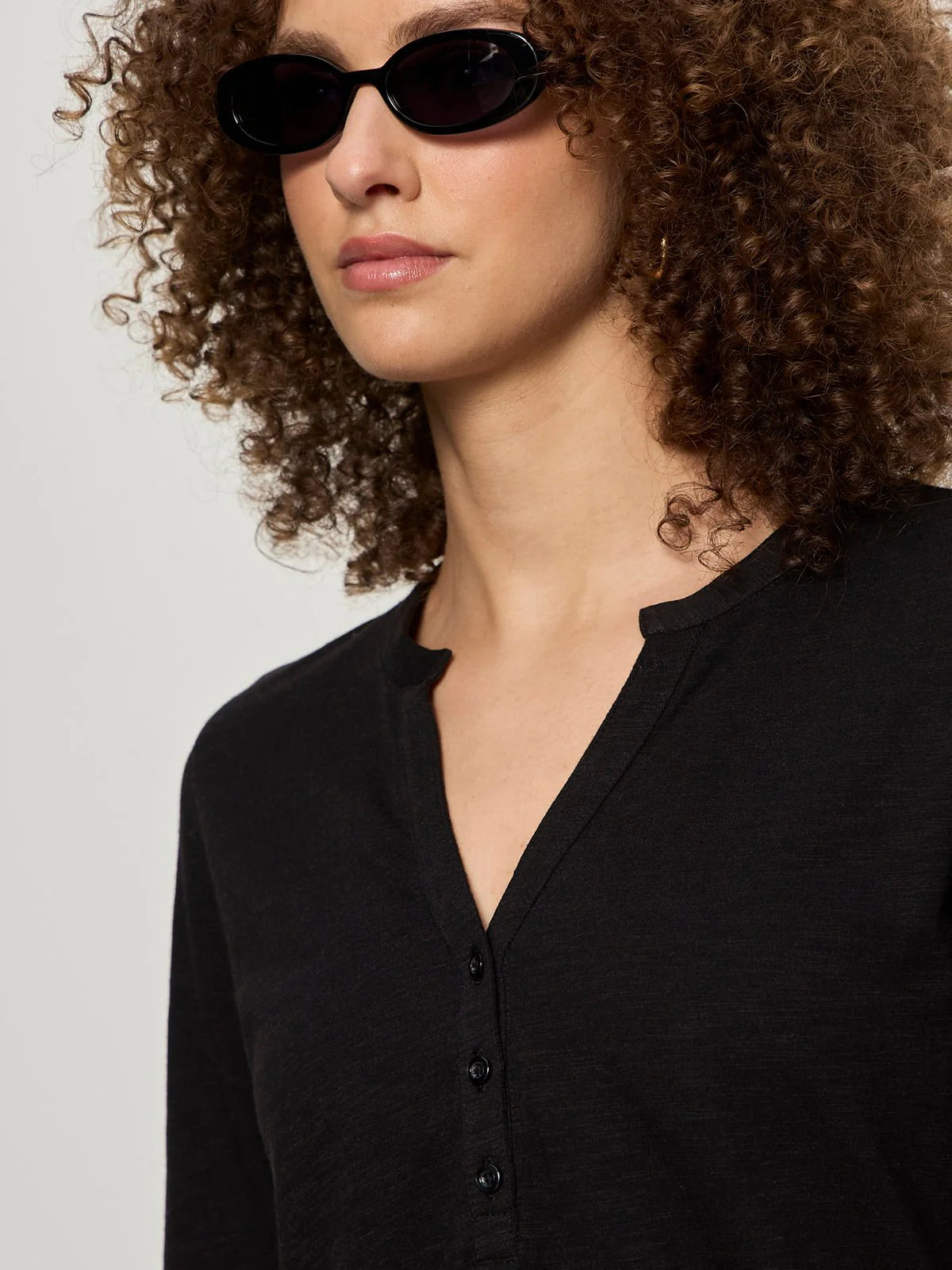 Sanctuary Rolled Sleeve Tee - Black