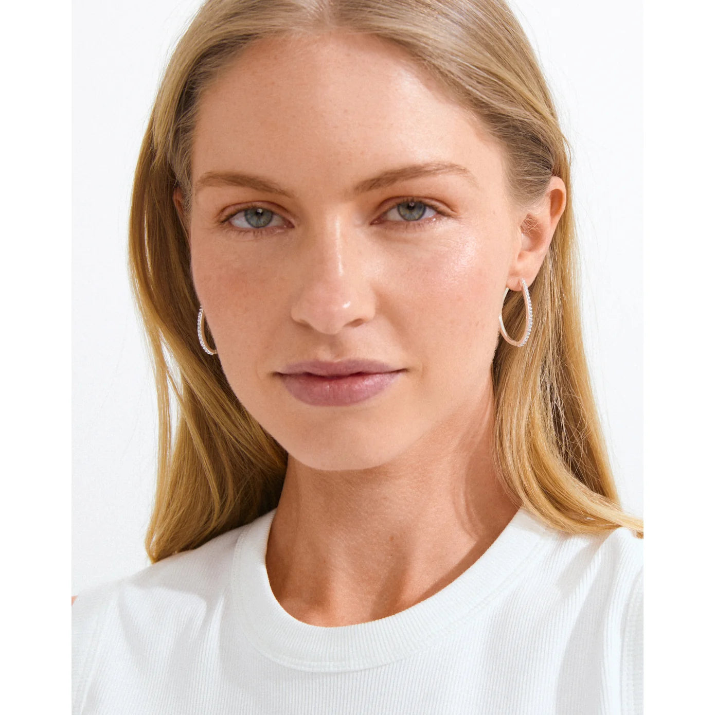 Pilgrim Root Hoop Earrings - Silver