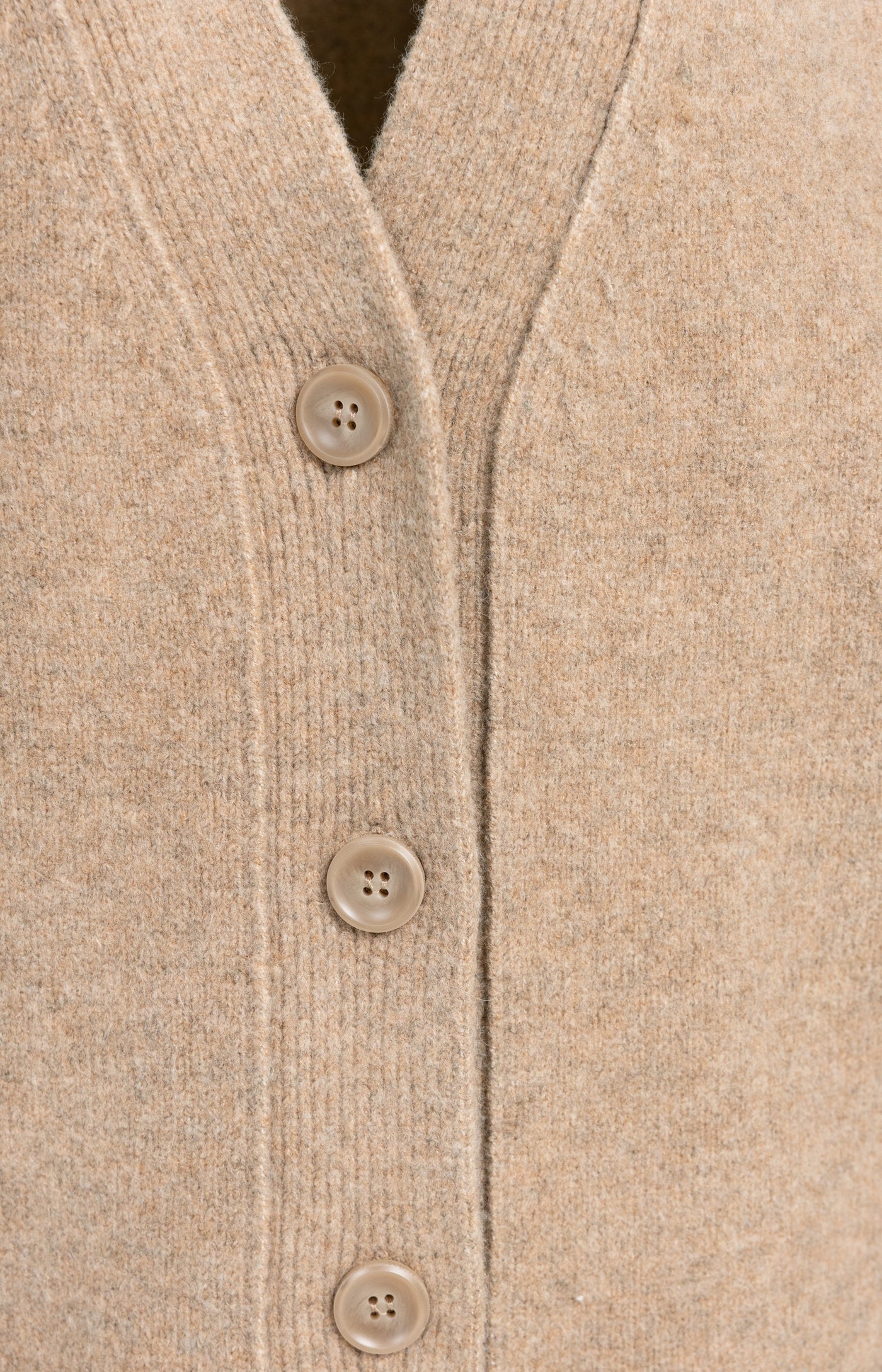 Yaya Rib Stitch Cardigan - Dark Beige