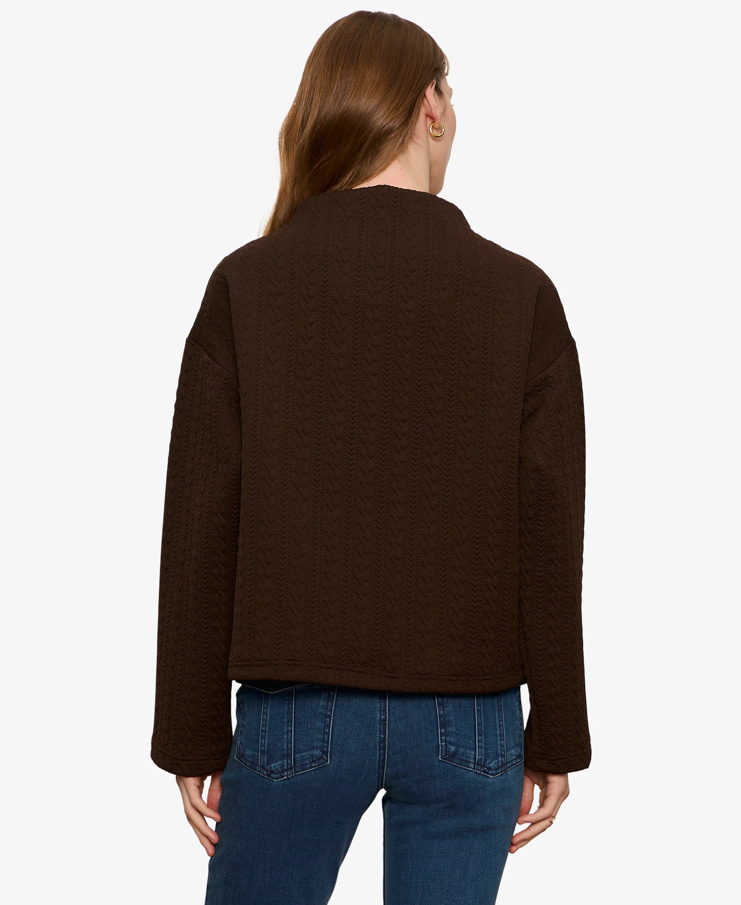 Sanctuary Sadie Quilted Top - Espresso Martini