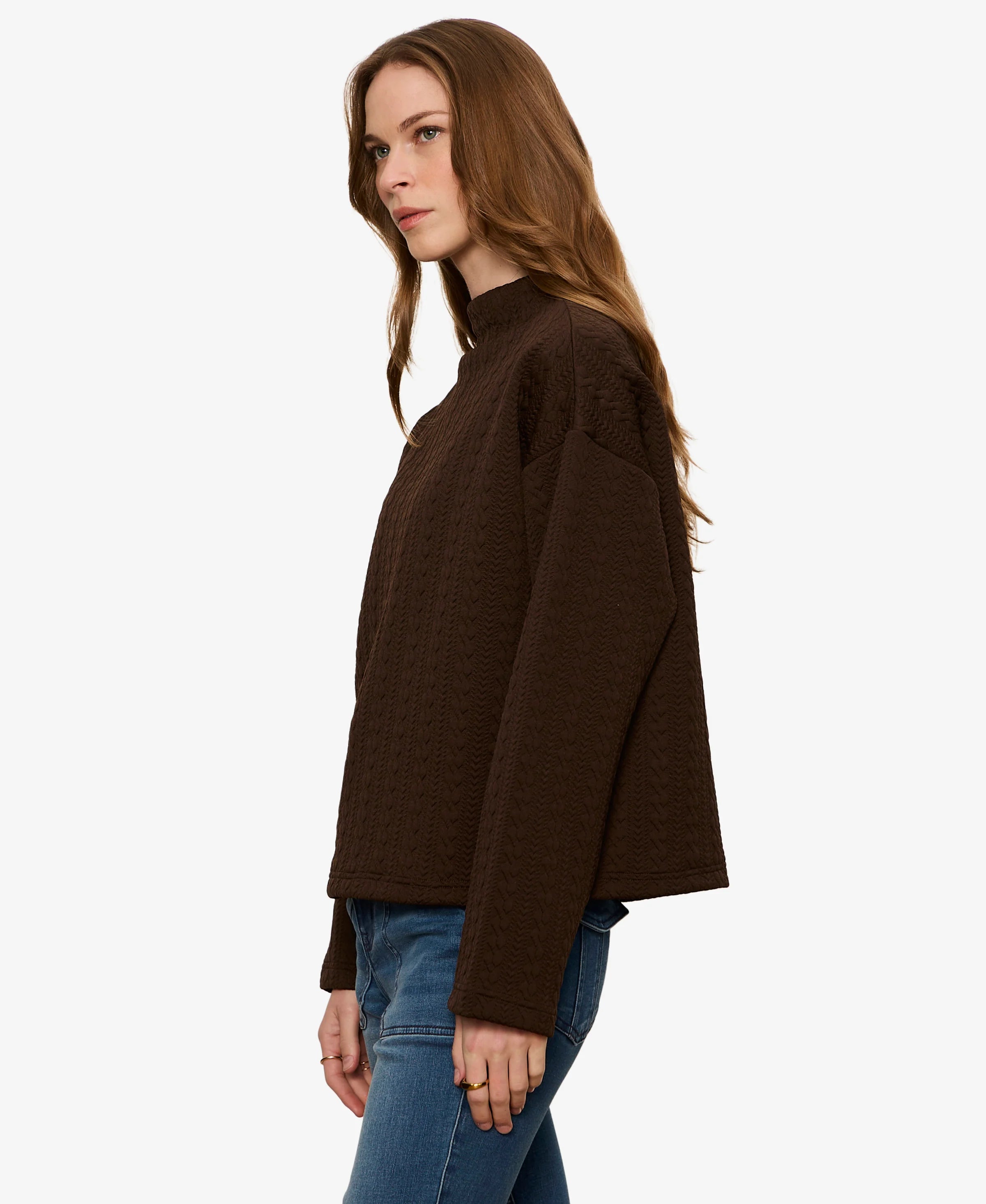 Sanctuary Sadie Quilted Top - Espresso Martini