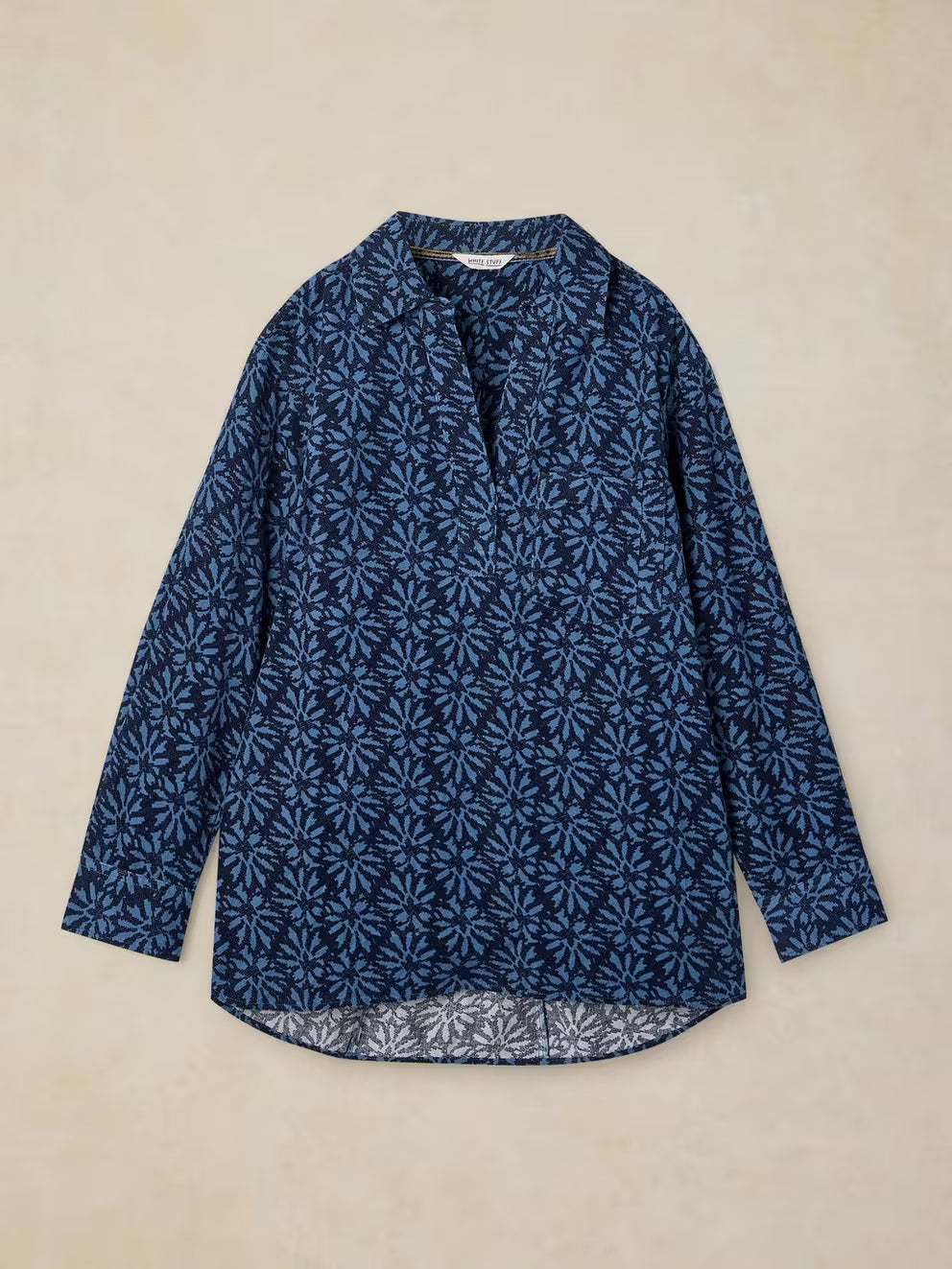 White Stuff Sage Longline Tunic - Blue Multi