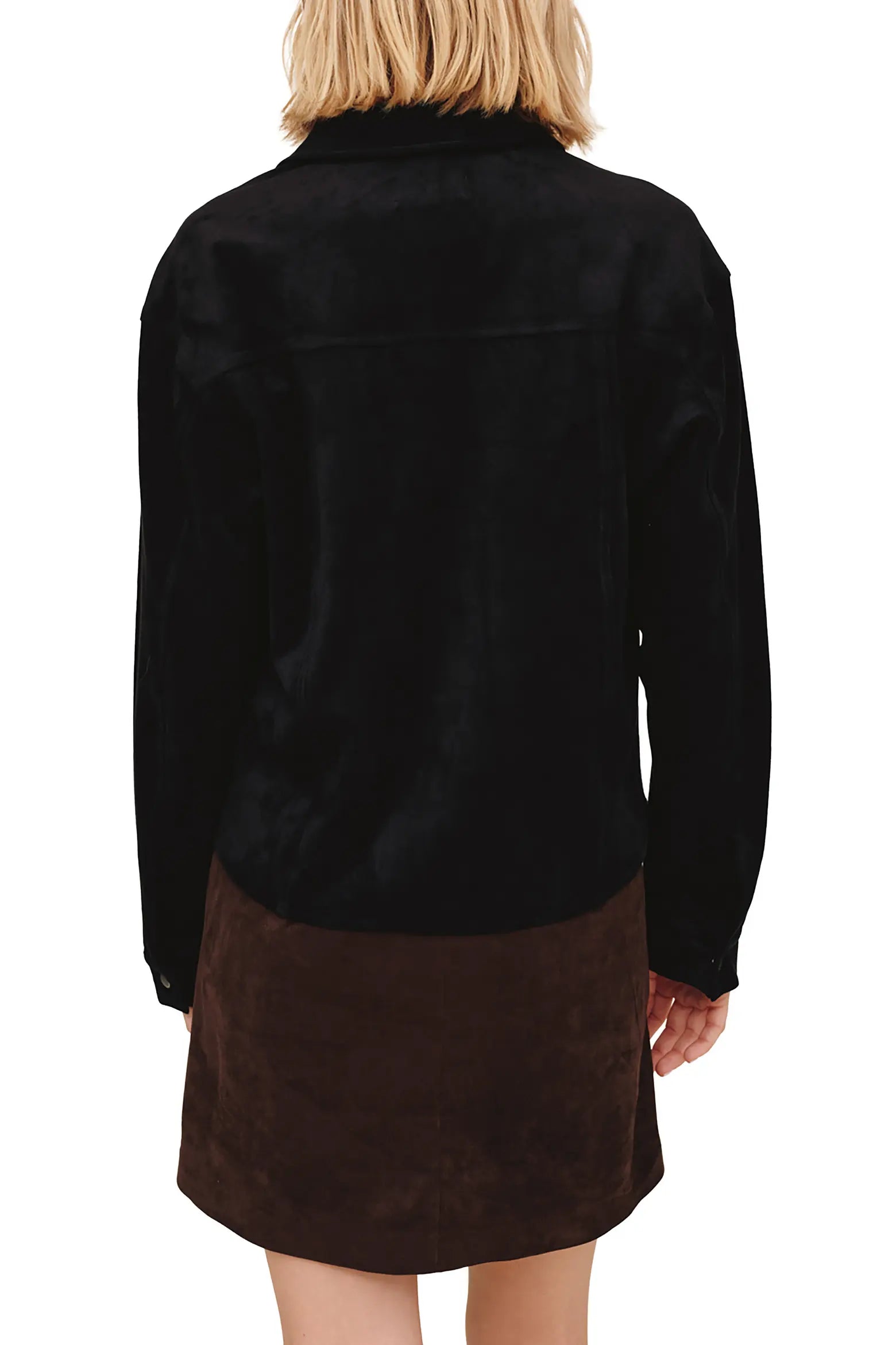 Bella Dahl Seamed Pocket Shacket - Black
