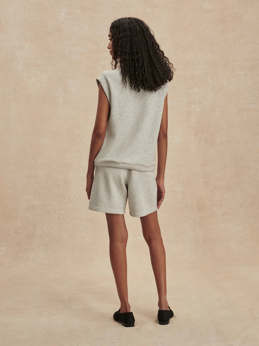 Varley Salome Raglan Tee - Light Grey Marl
