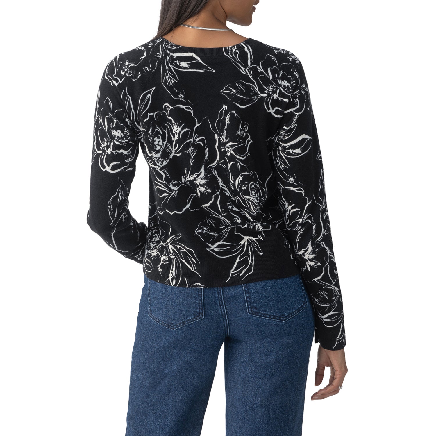 Sanctuary All Day Long Sweater - Rose Stencil Clothing - Tops - Sweaters - Pullovers by Sanctuary | Grace the Boutique