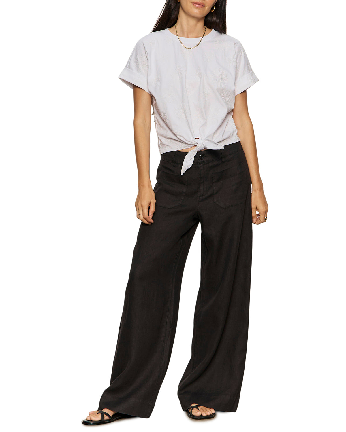 Sanctuary All Day Tie Tee - White