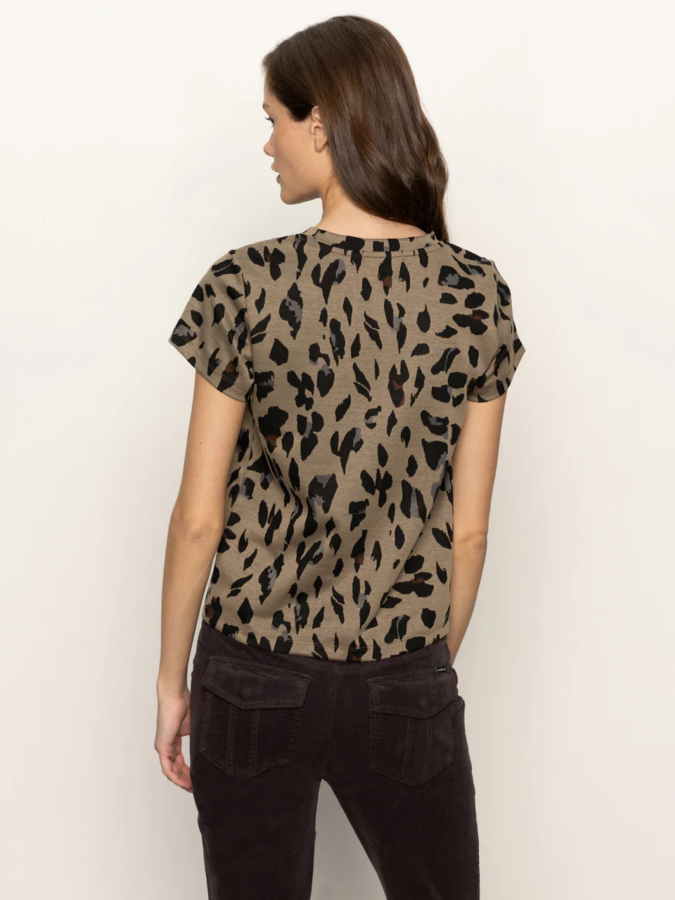 Sanctuary Double Knit Perfect Tee - Winter Leopard