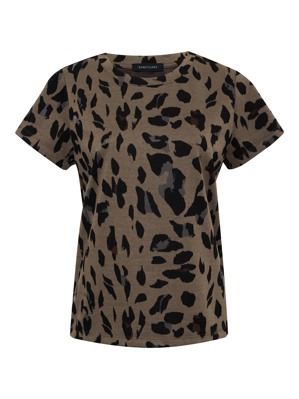 Sanctuary Double Knit Perfect Tee - Winter Leopard