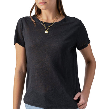 Sanctuary Linen Perfect Tee - Black Clothing - Tops - Shirts - SS Knits by Sanctuary | Grace the Boutique