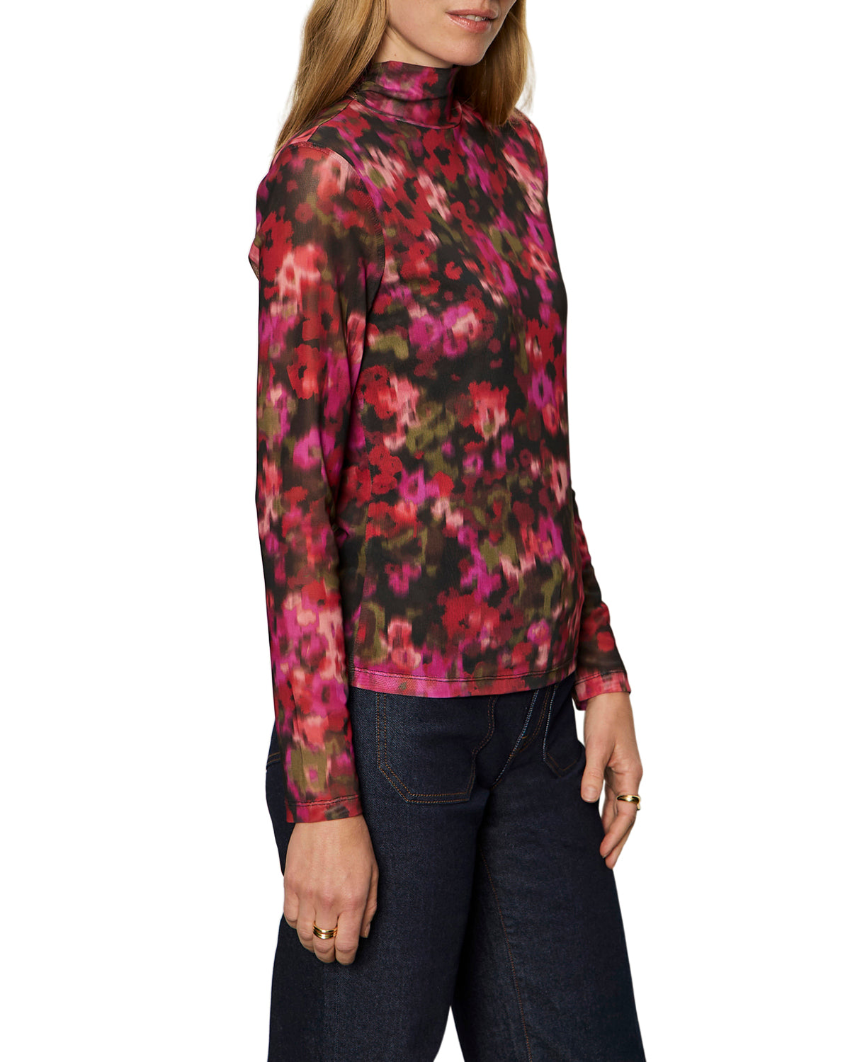 Sanctuary LS Mock Neck - Berry Glow