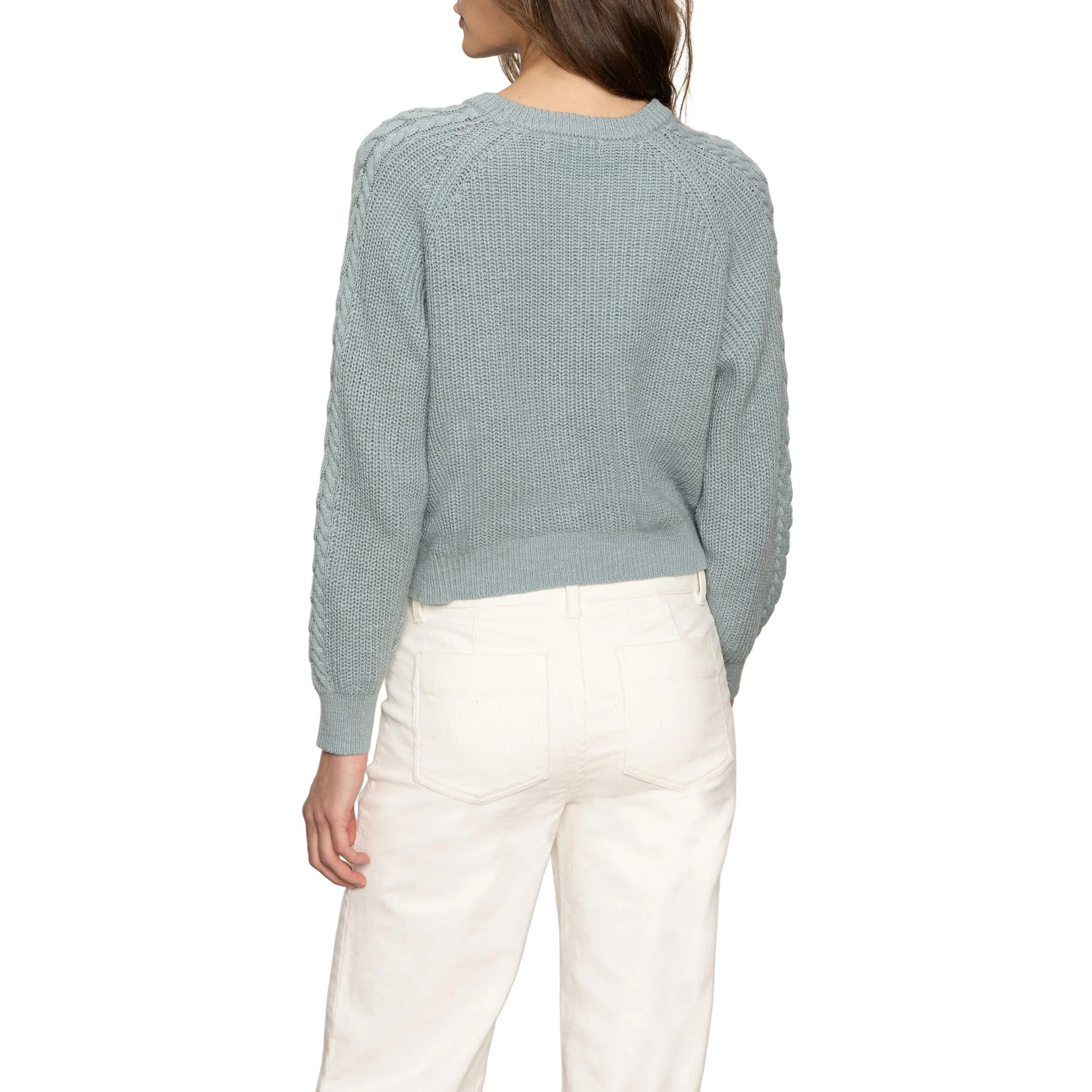 Sanctuary Nomad Cable Popover - Sky Grey