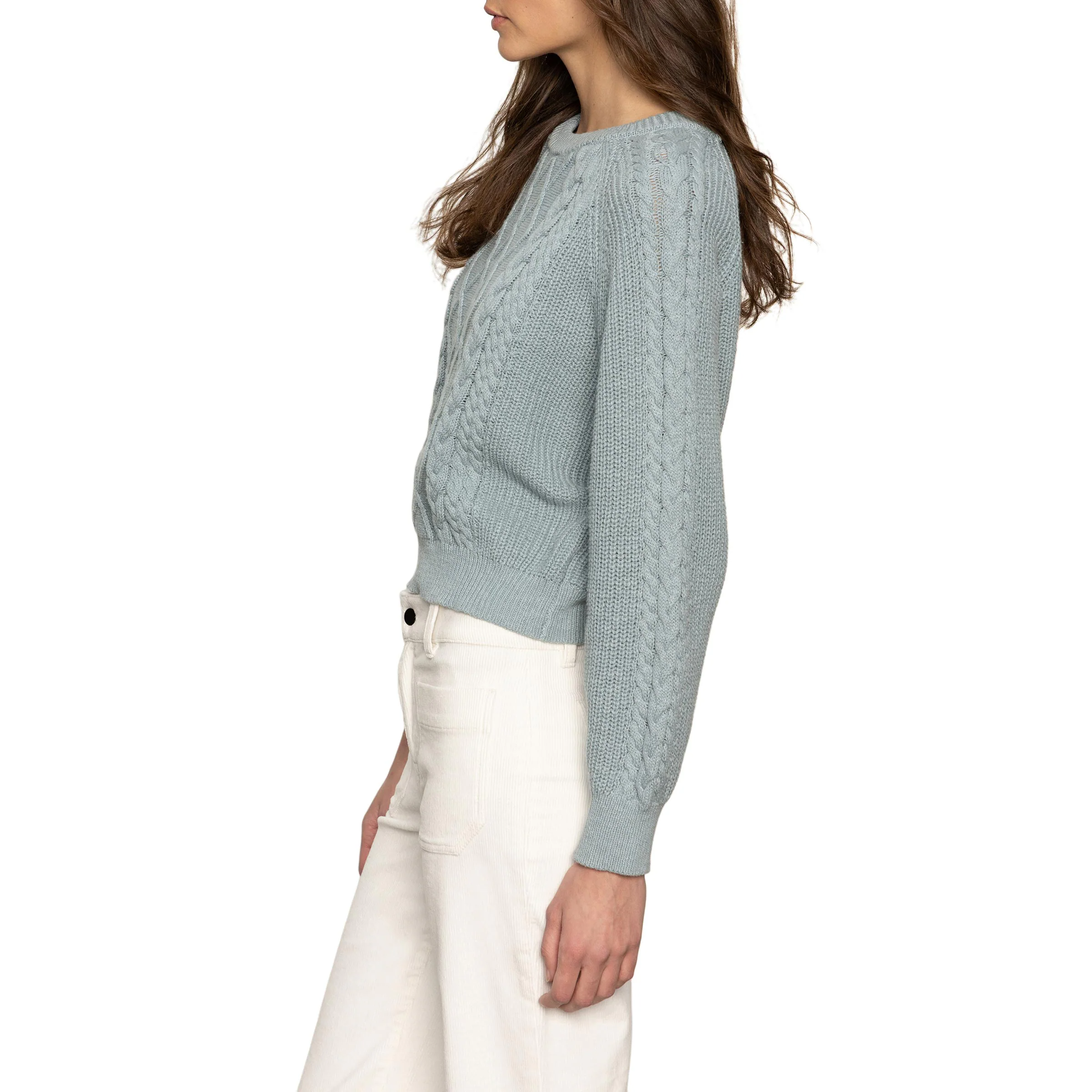 Sanctuary Nomad Cable Popover - Sky Grey