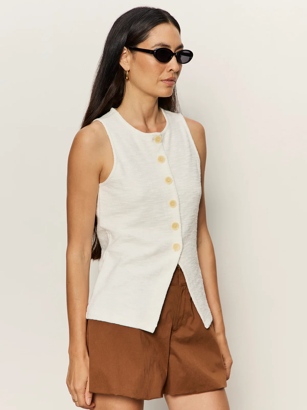 Sanctuary Nothing Extra Knit Vest - Chalk