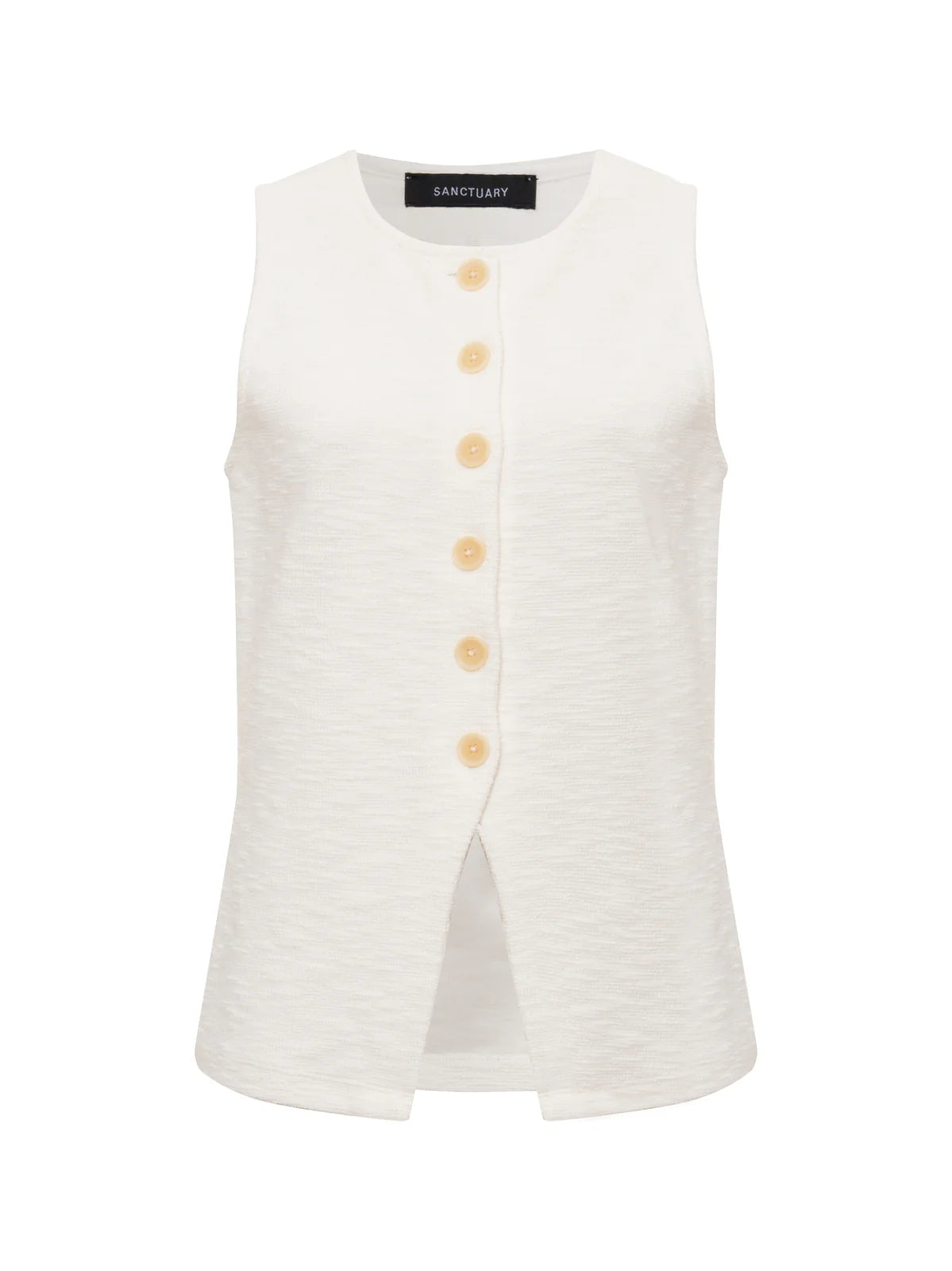 Sanctuary Nothing Extra Knit Vest - Chalk