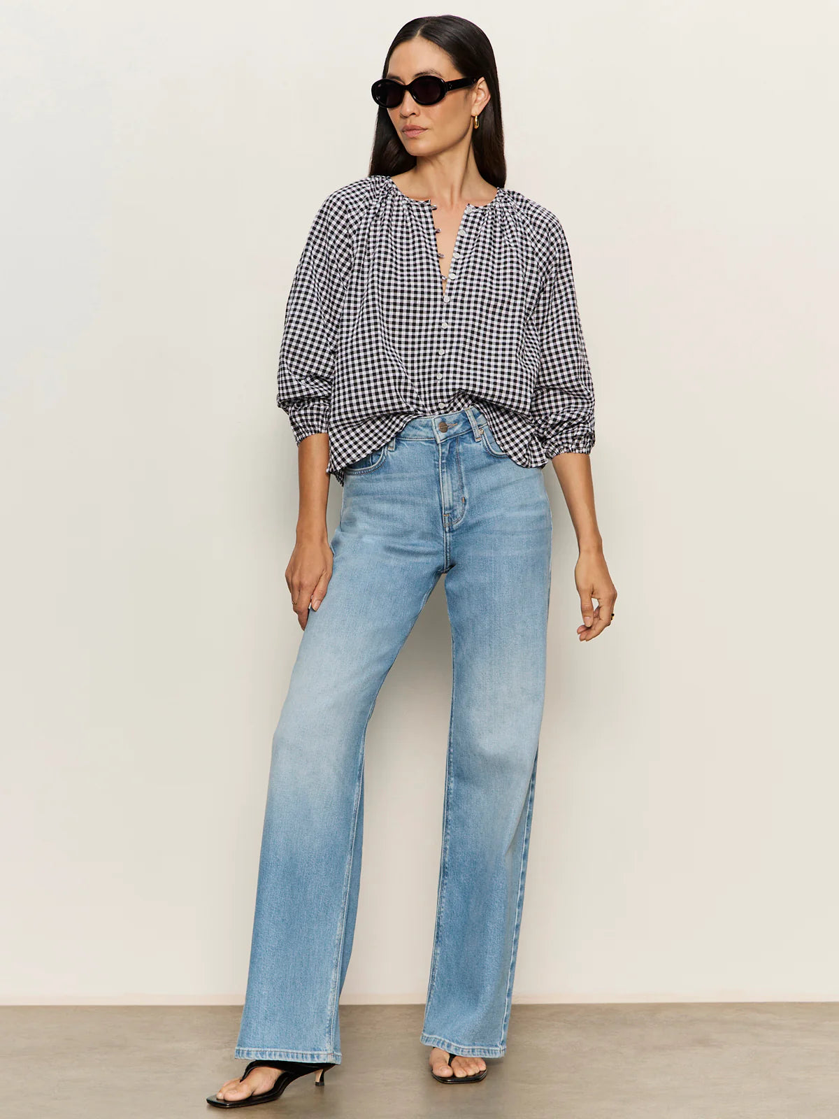 Sanctuary Perfect Gingham Blouse - Picnic