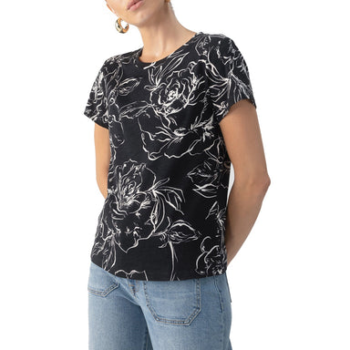 Sanctuary Perfect Tee - Rose Stencil Clothing - Tops - Shirts - SS Knits by Sanctuary | Grace the Boutique