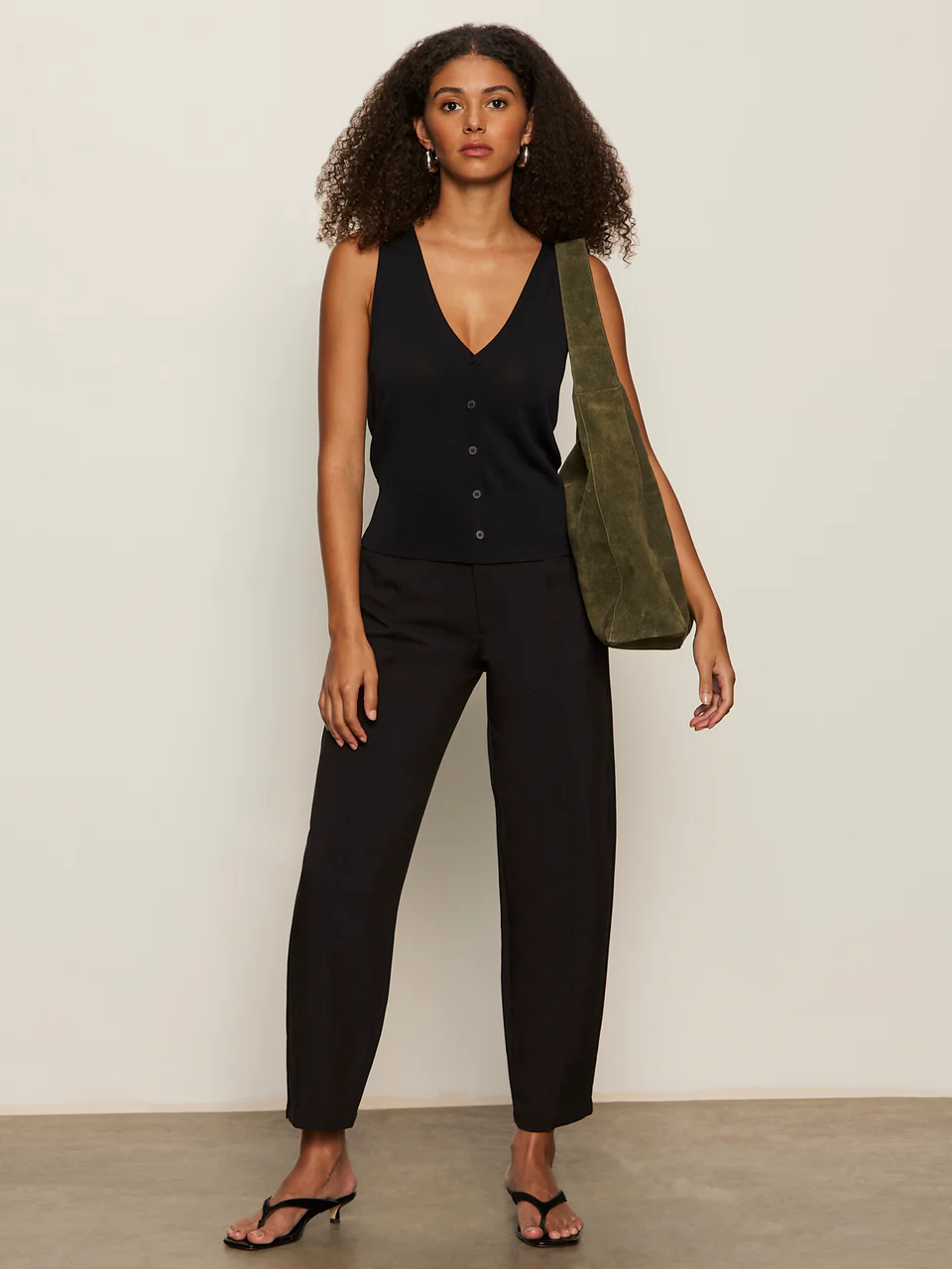 Sanctuary Polished Barrel Pant - Black