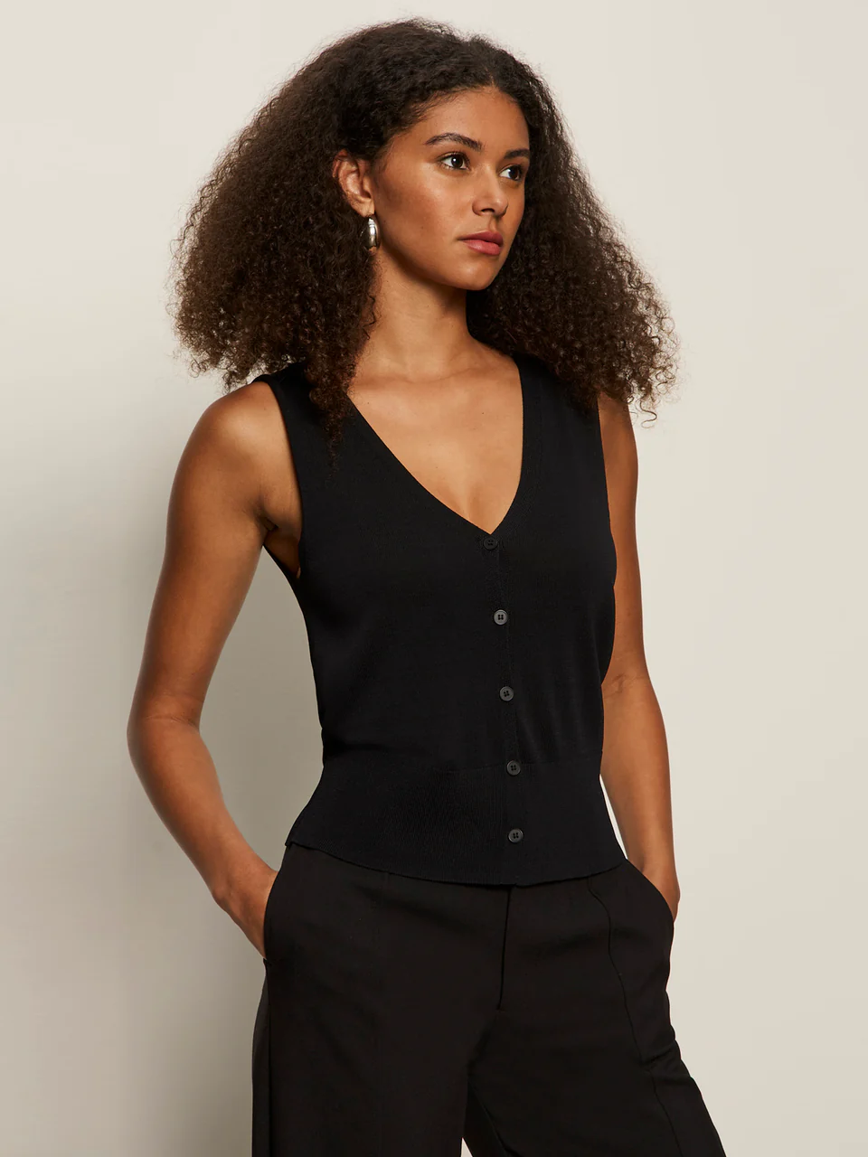 Sanctuary Polished Barrel Pant - Black