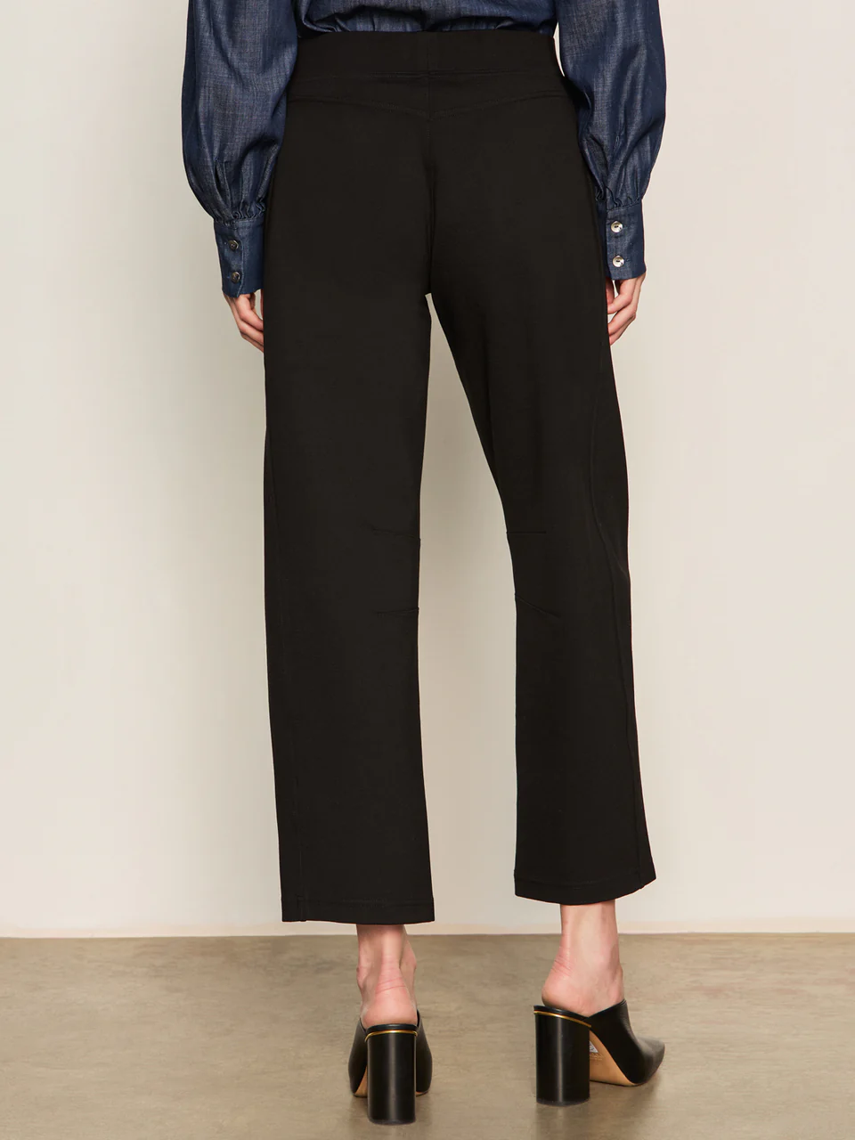 Sanctuary Pull On Ponte Barrel Trouser - Black