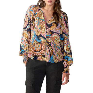 Sanctuary Relaxed Button Blouse - Tapestry Clothing - Tops - Shirts - Blouses - Blouses Mid Price by Sanctuary | Grace the Boutique